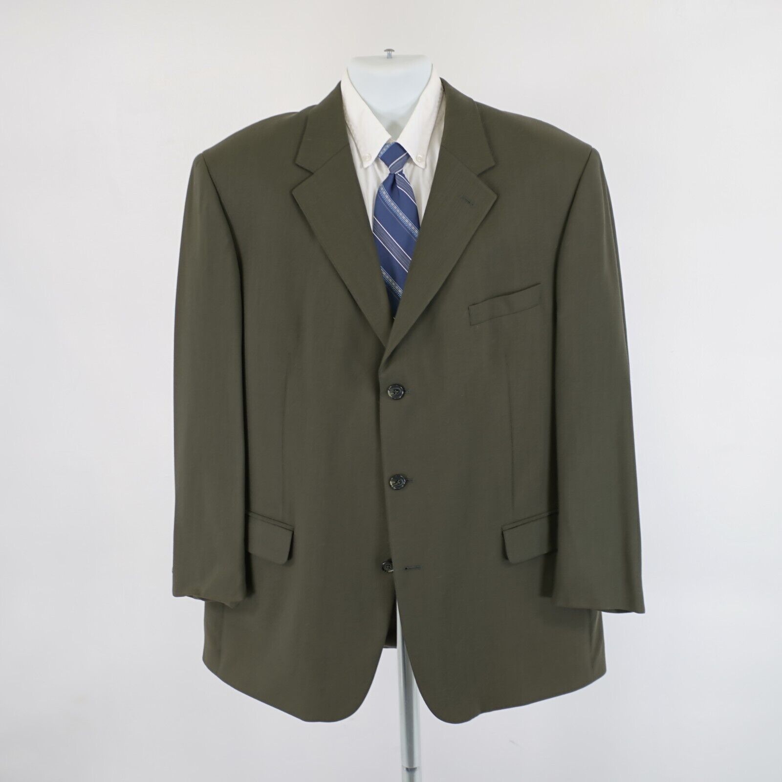 Designer Gianfranco Ruffini Worsted Wool Green 2 Piece Suit 48L 41/29 Size 48L - 8 Thumbnail