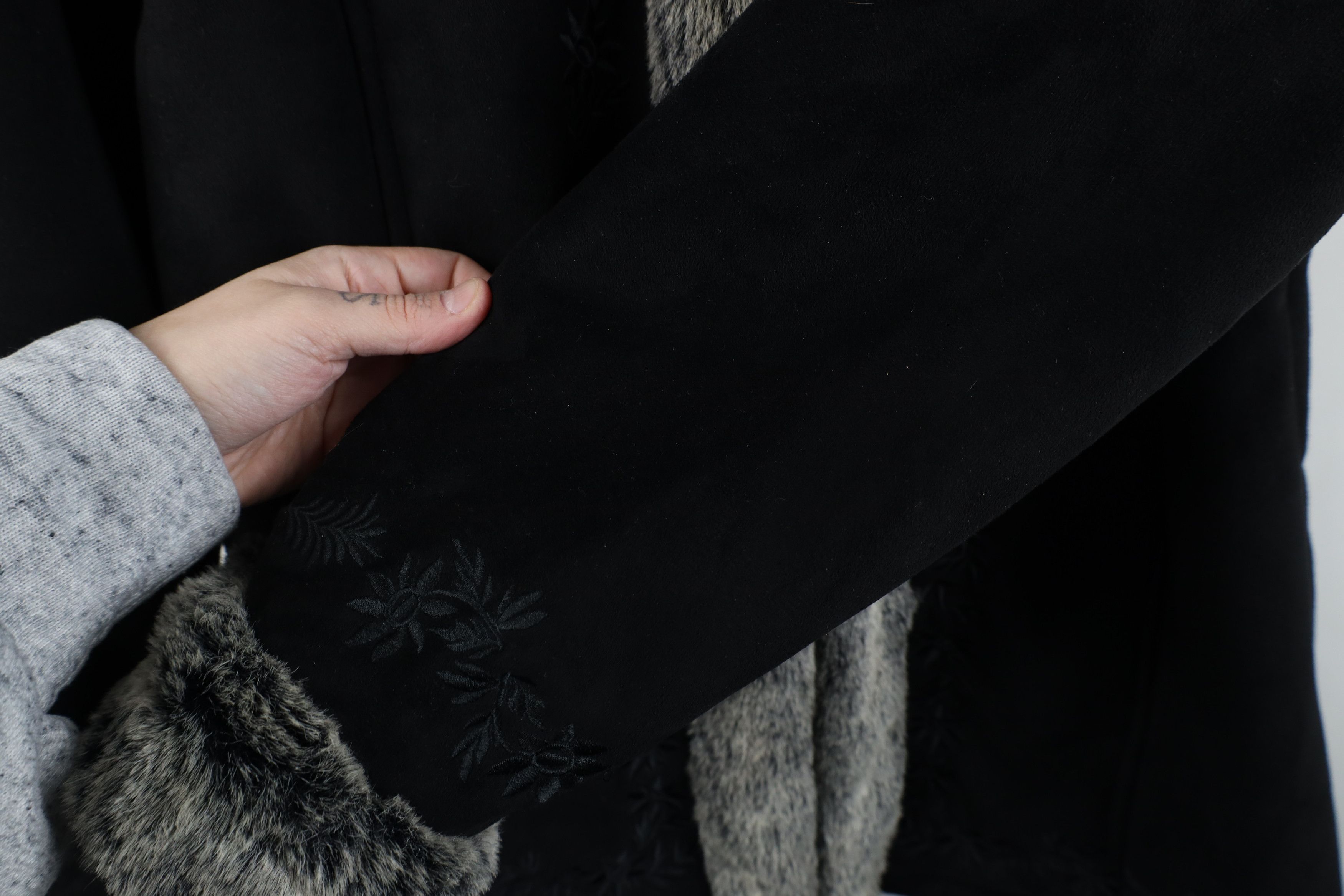 L.L. Bean × Vintage Vintage LL Bean Flower Pennylane Plush Jacket Black Size M / US 6-8 / IT 42-44 - 9 Thumbnail