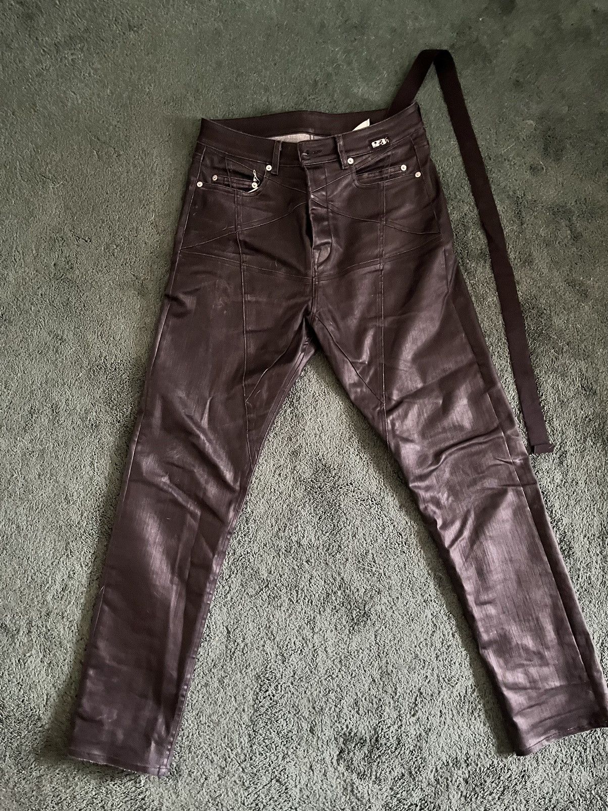 Rick Owens Rick Owens Waxed Pentagram Jeans | Grailed