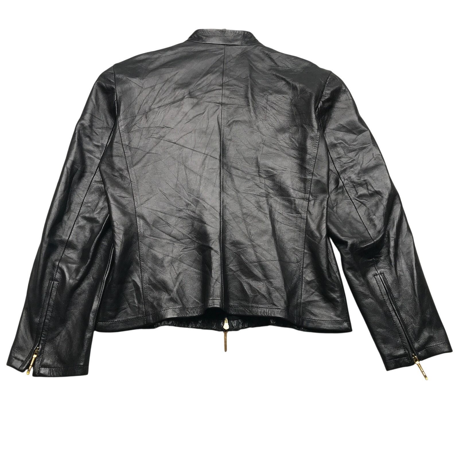 Les Copains Vintage Les Copains Leather Jacket Women Size 40 L/S Black Size S / US 4 / IT 40 - 2 Thumbnail