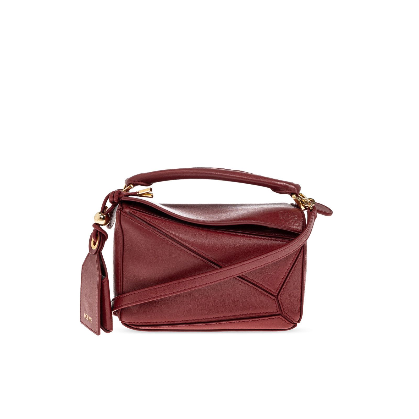 Loewe LOEWE Puzzle Mini Featherlight $3850 Burnt Red Shoulder Bag Size ONE SIZE - 1 Thumbnail