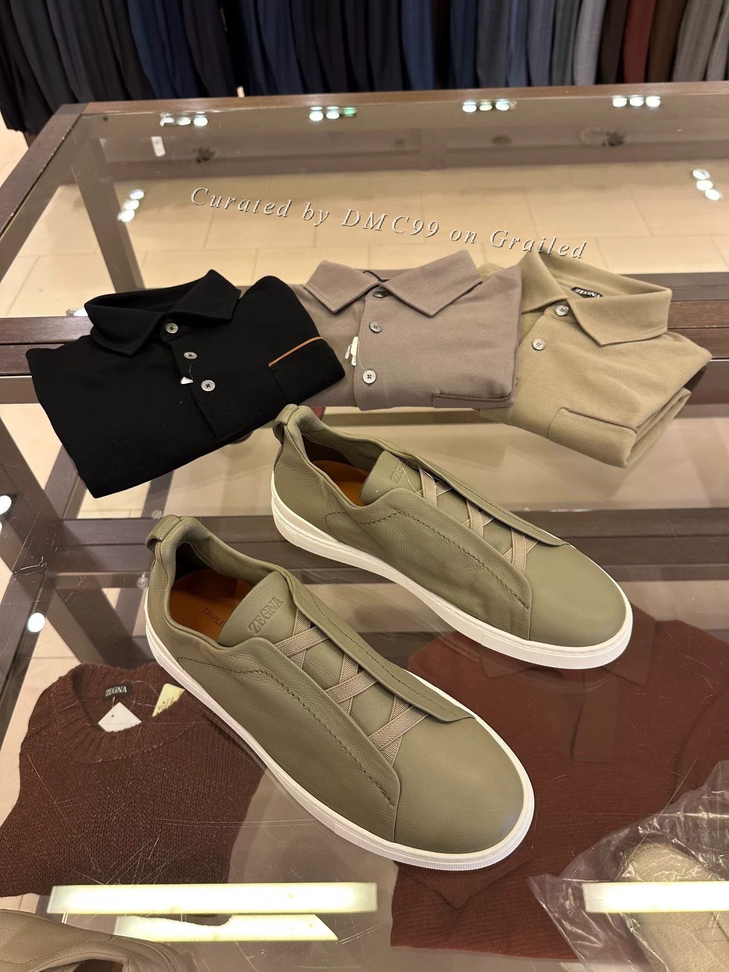 Ermenegildo Zegna Zegna Triple Stitch Leather Sneakers Size US 10.5 / EU 43-44 - 2 Thumbnail