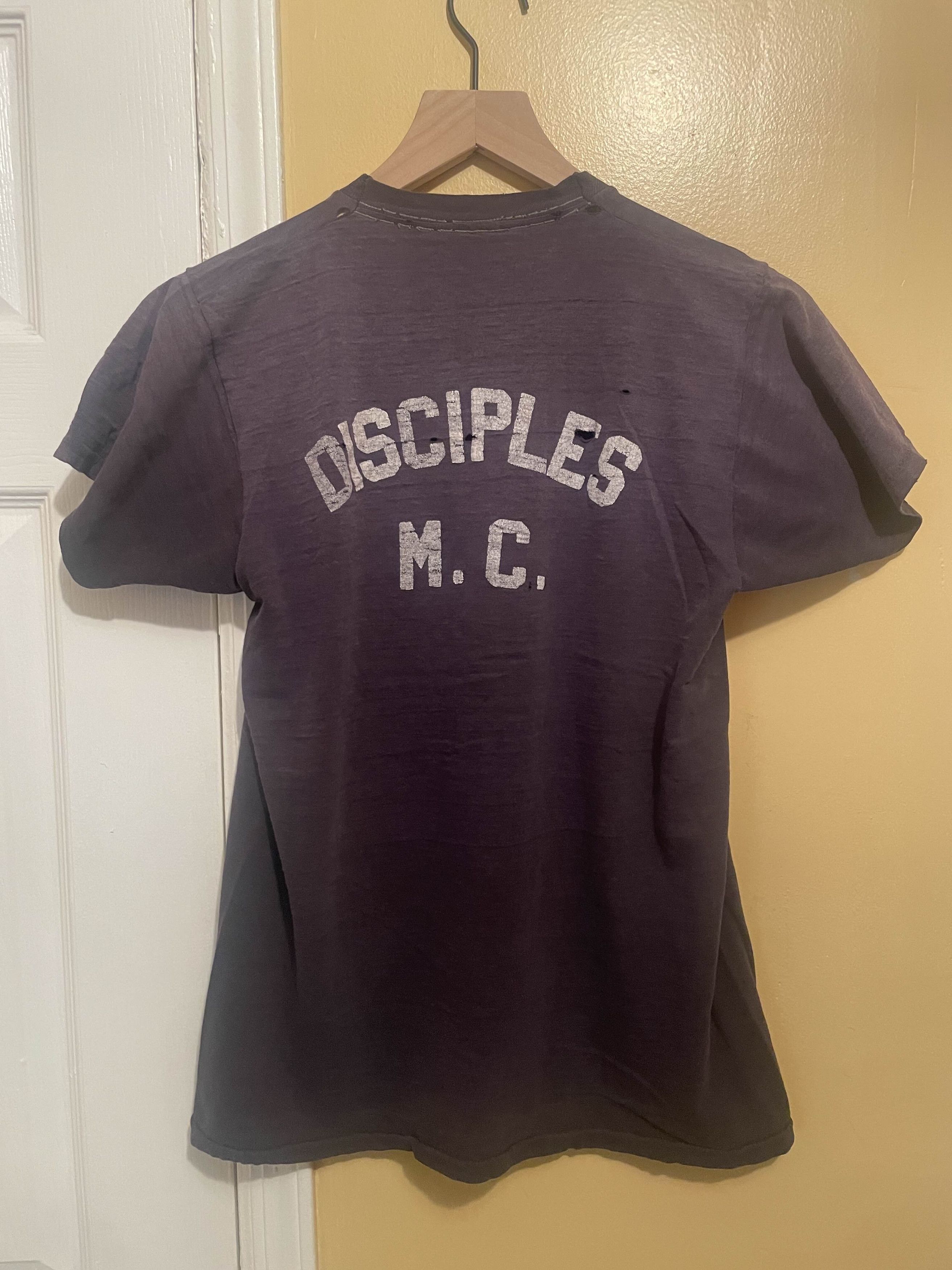 Vtg Devils Disciples Motorcycle Club 70s Biker T Shirt