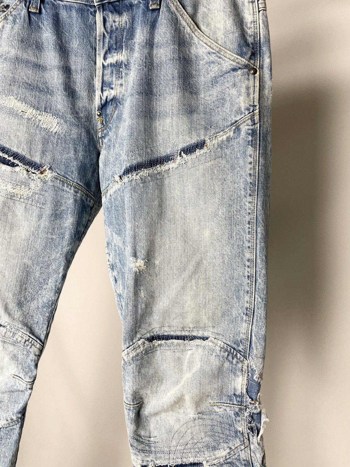 G-Star G-Star RAW 5620 3D Tapered Distressed Skinny Denim Jeans Size US 34 / EU 50 - 8 Thumbnail