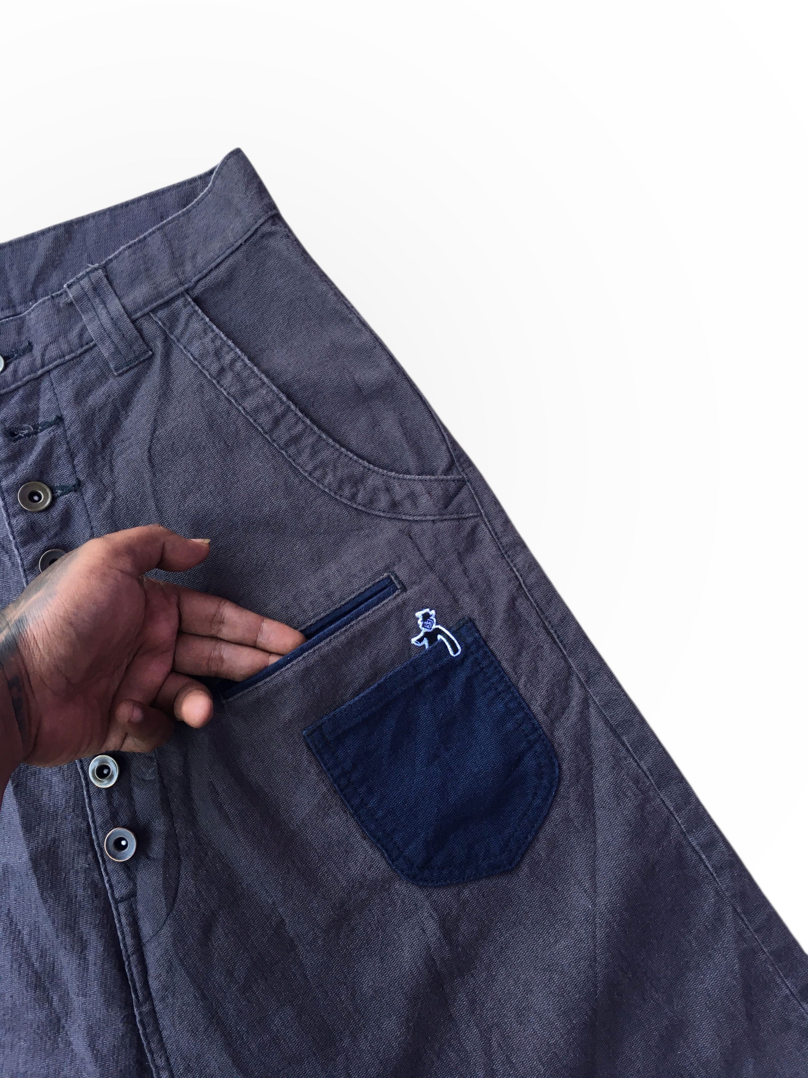 Japanese Brand Japanese 53 Fifth Crotch Dropped Pants Size US 29 - 5 Thumbnail