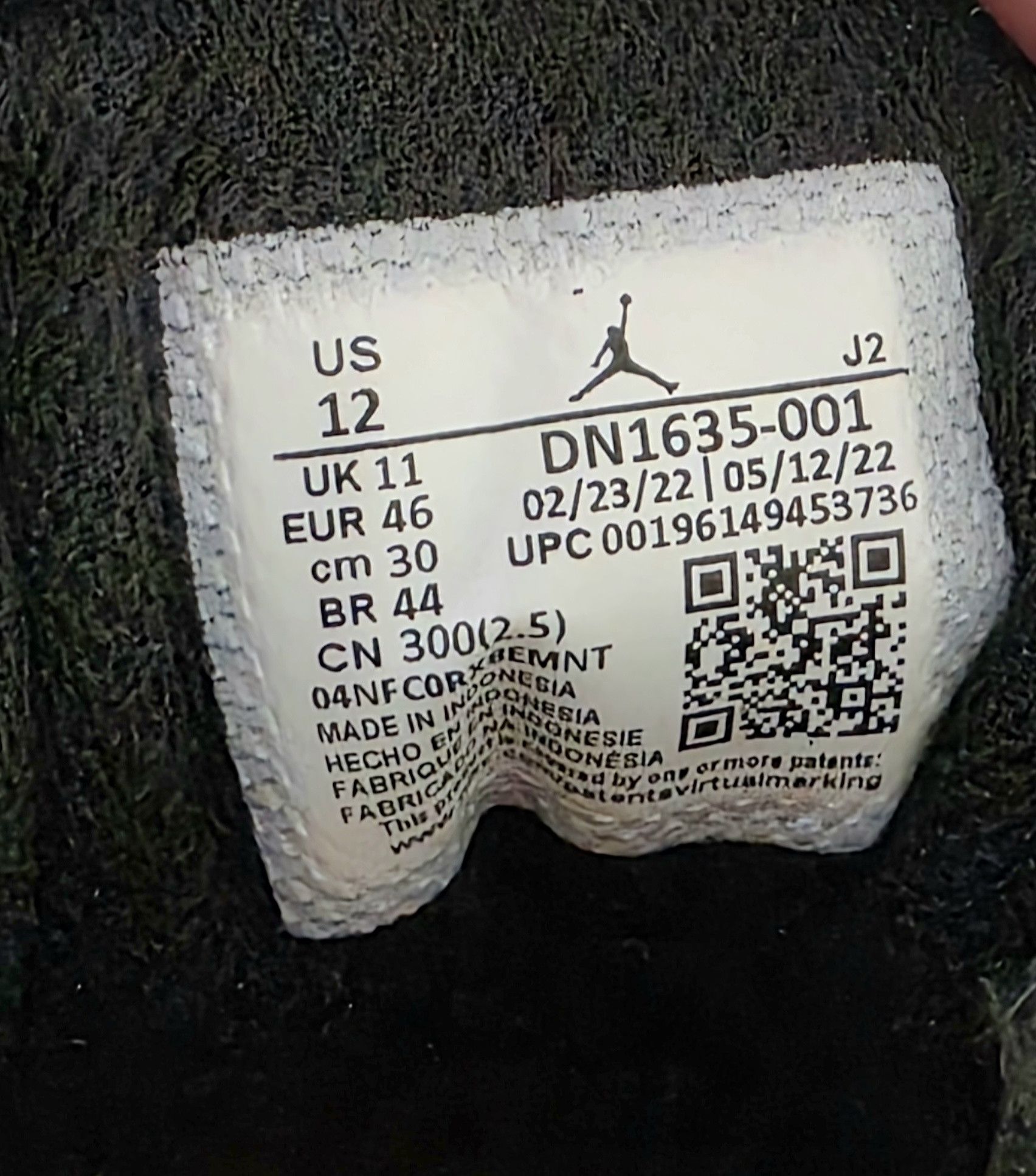 Jordan Brand Nike X Air Jordan 1 Low SE Craft 'Inside Out" Black Gray 12 Size US 12 / EU 45 - 10 Thumbnail