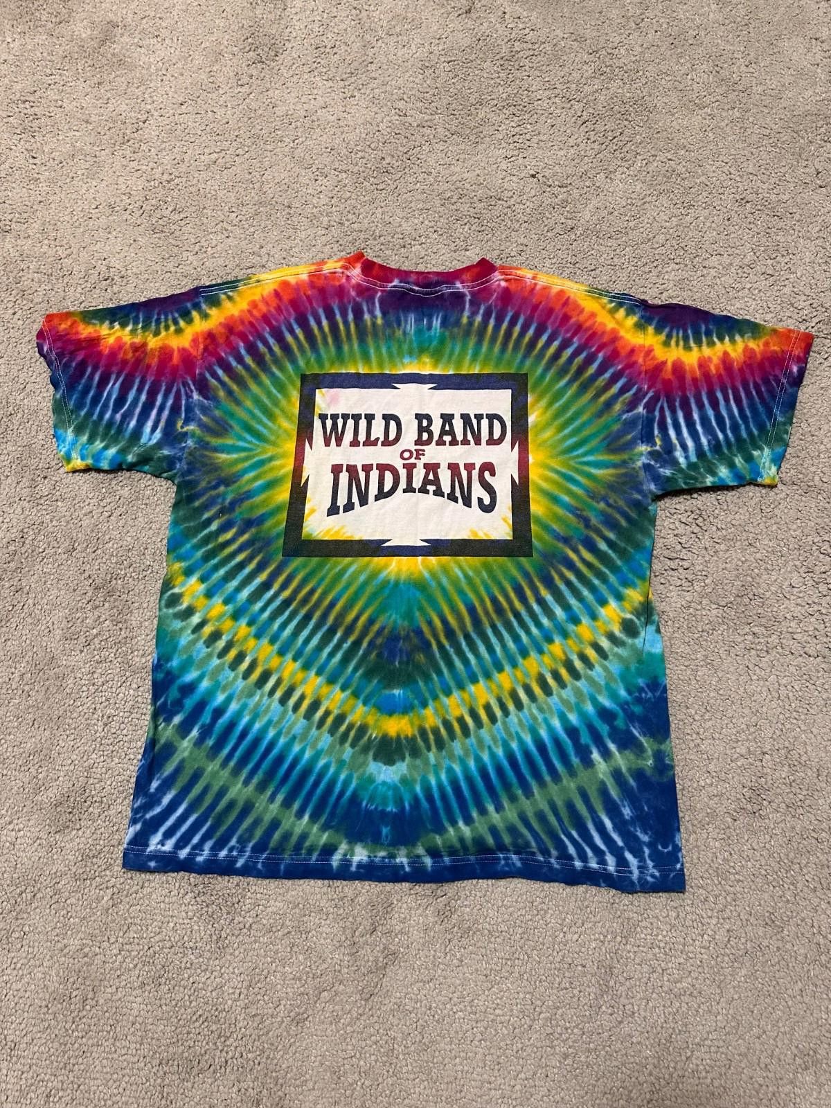 Band Tees VTG Tie Die Keith Secola Indian Wild Band of Indians T-Shirt Size US XL / EU 56 / 4 - 5 Thumbnail