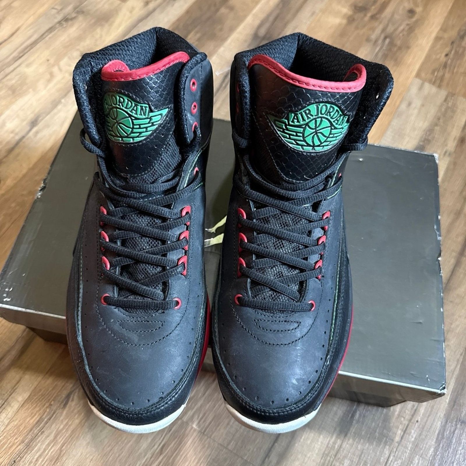 Jordan Brand 2011 Air Jordan 2.0 Black Classic Green Varsity Red Gucci Size US 10.5 / EU 43-44 - 5 Thumbnail