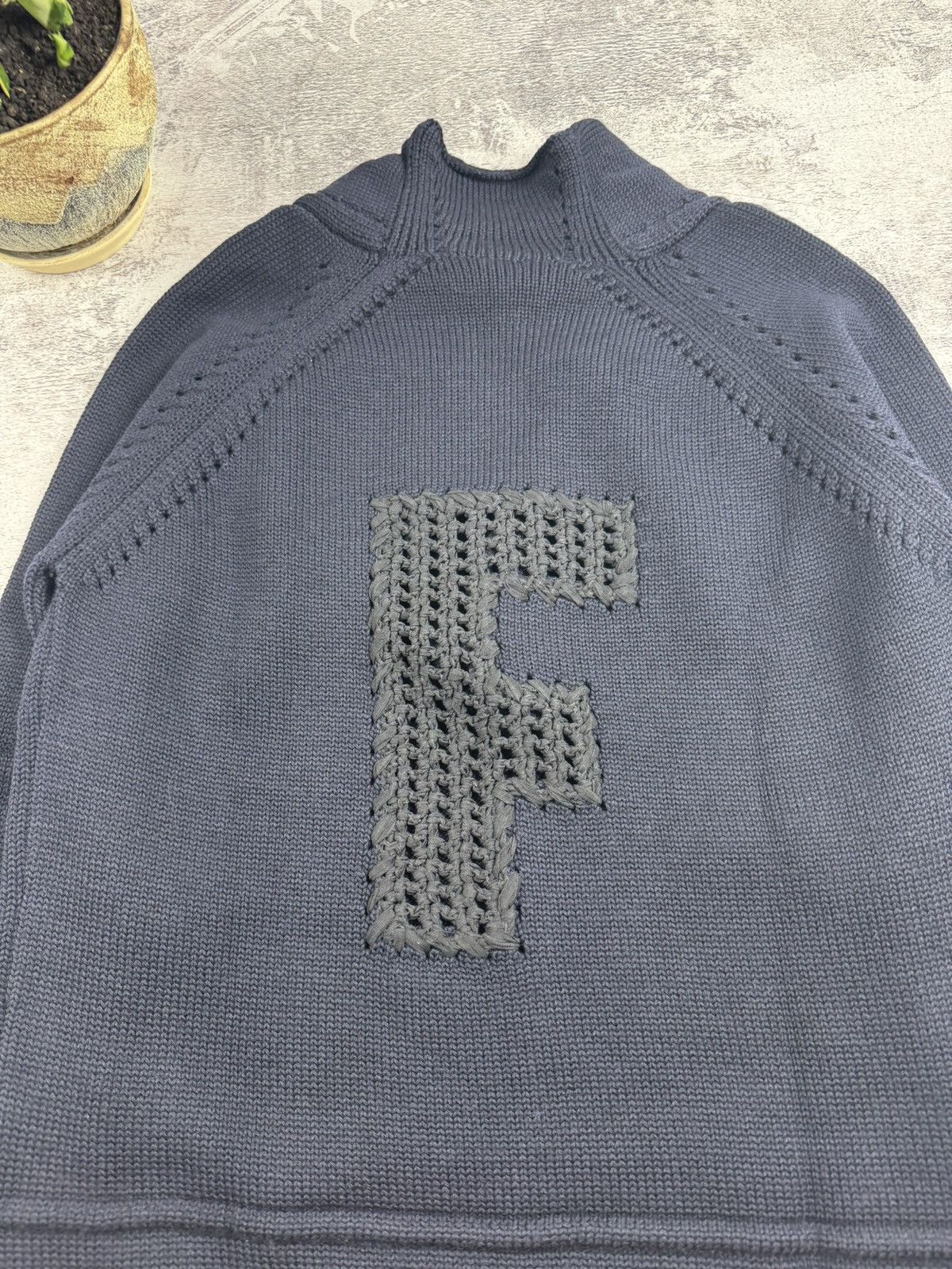 Gianfranco Ferre Gianfranco Ferre Blue F Knited Cardigan Button Shawl Collar Sweater Pullover Size US XL / EU 56 / 4 - 16 Thumbnail