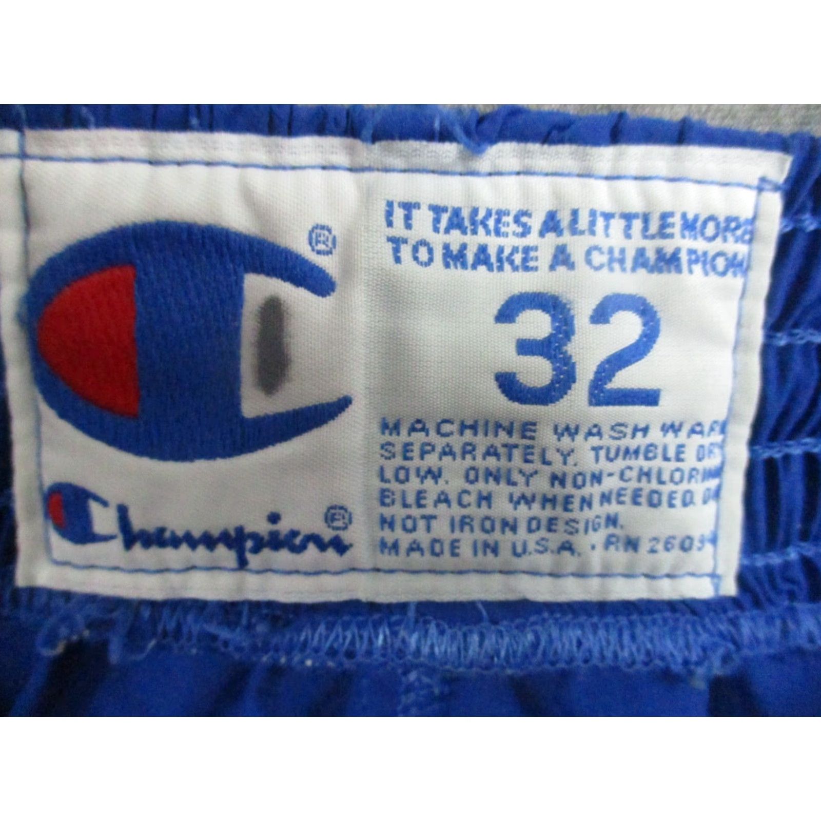 Champion VINTAGE Champion Pants Windbreaker 32 Blue 80s Nylon Zip Ankle Regular Mens Sport Retro Logo Size US 32 / EU 48 - 3 Thumbnail