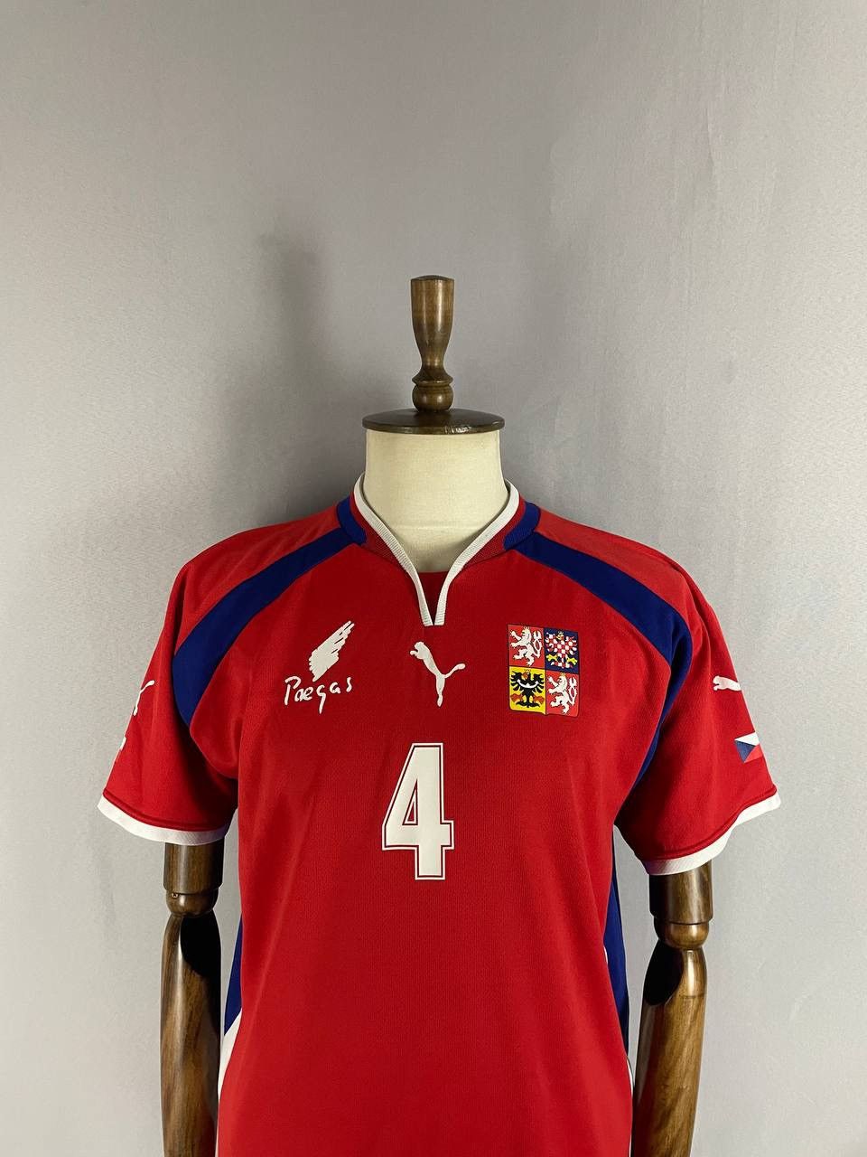 Puma Puma T Shirt Czech Republic 2000 Euro Nedved 4 Red Vintage Size US L / EU 52-54 / 3 - 2 Thumbnail