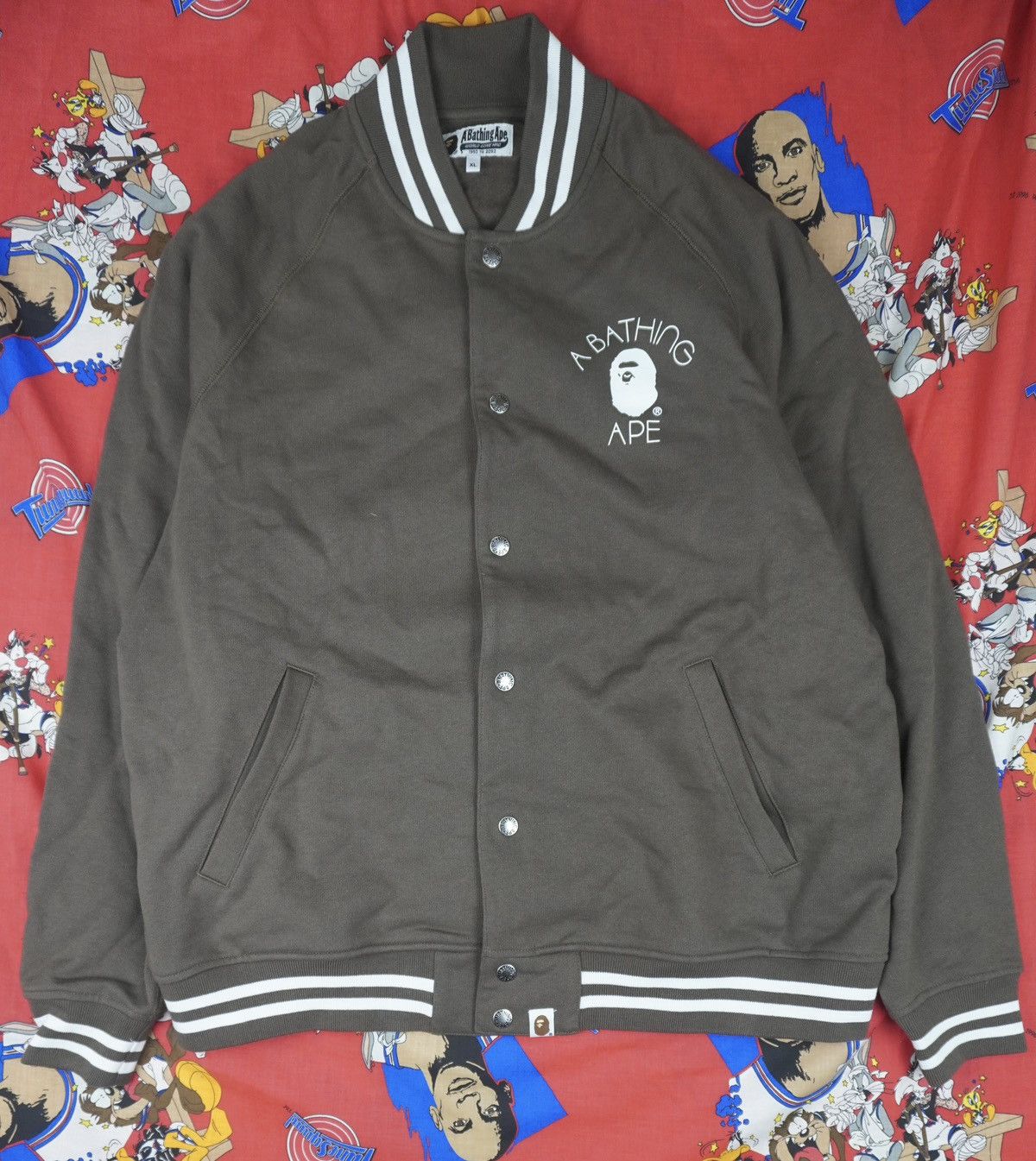 Bape A bathing ape varsity coach jacket sweater Size US XL / EU 56 / 4 - 2 Thumbnail