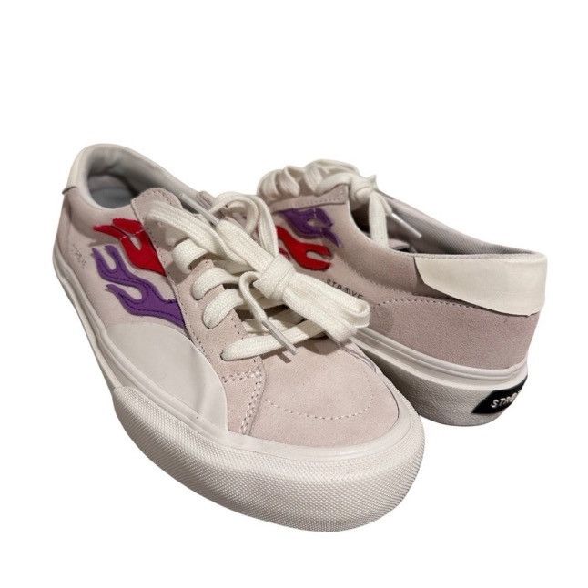 STRAYE Straye Logan Flame Cream Rainbow Sneaker Skate Shoe Unisex Size US 8 / EU 41 - 9 Thumbnail