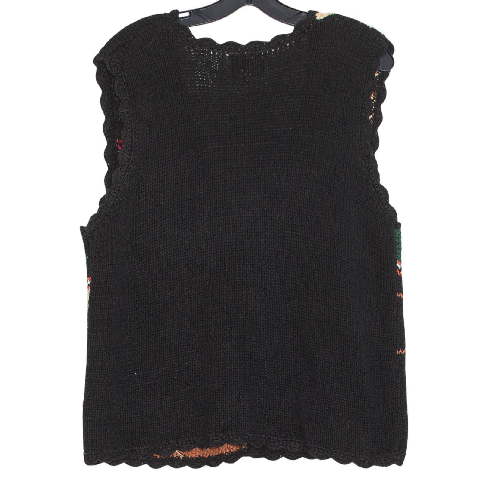 Other Vintage Hand Knit Sweater Vest Large Novelty Animal Safari Size L / US 10 / IT 46 - 2 Thumbnail
