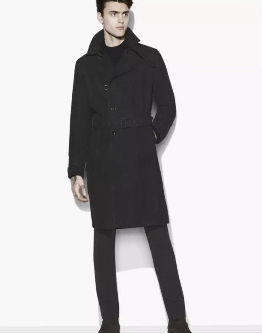 John Varvatos Suede Trench Coat EU 58 USA 48 Size US XXL / EU 58 / 5 - 5 Thumbnail