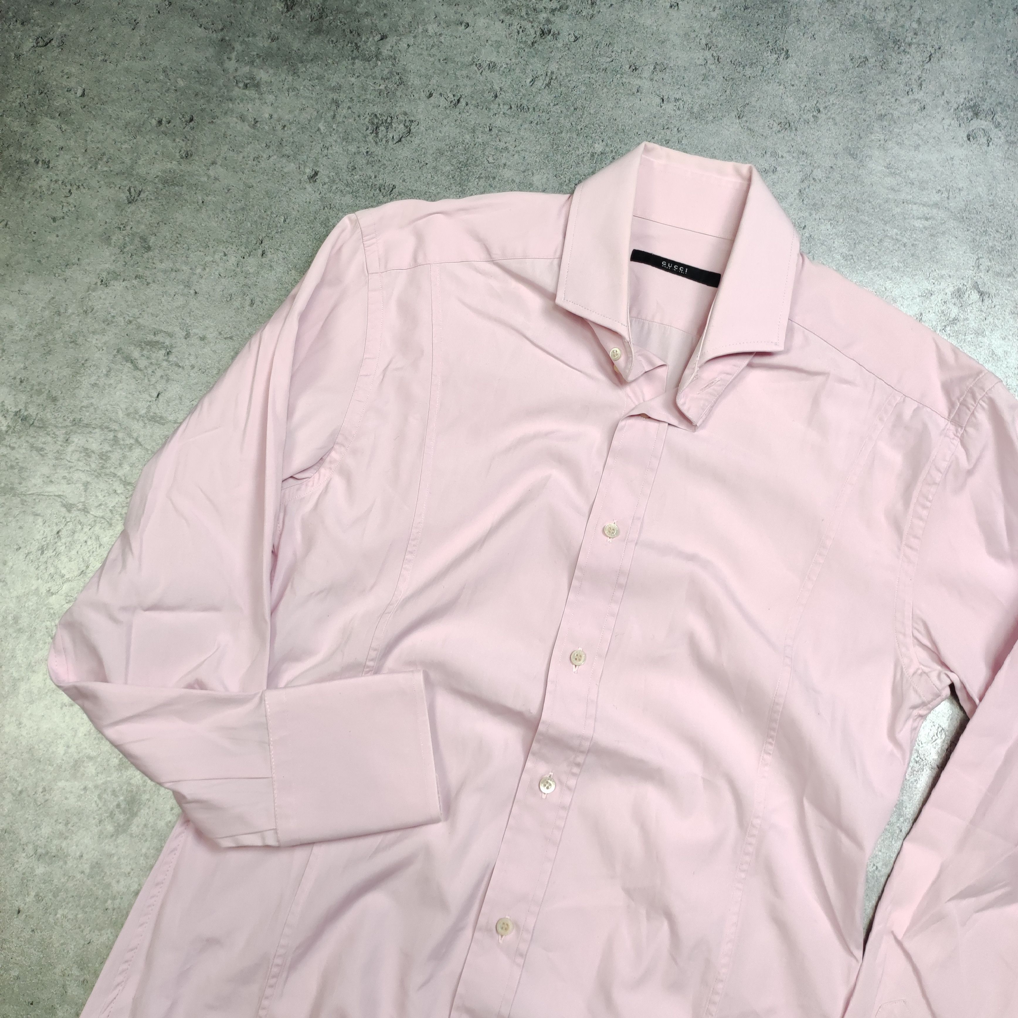 Gucci × Tom Ford RARE Gucci x Tom Ford Classic Slim Fit Light Pink Shirt Size US S / EU 44-46 / 1 - 3 Thumbnail
