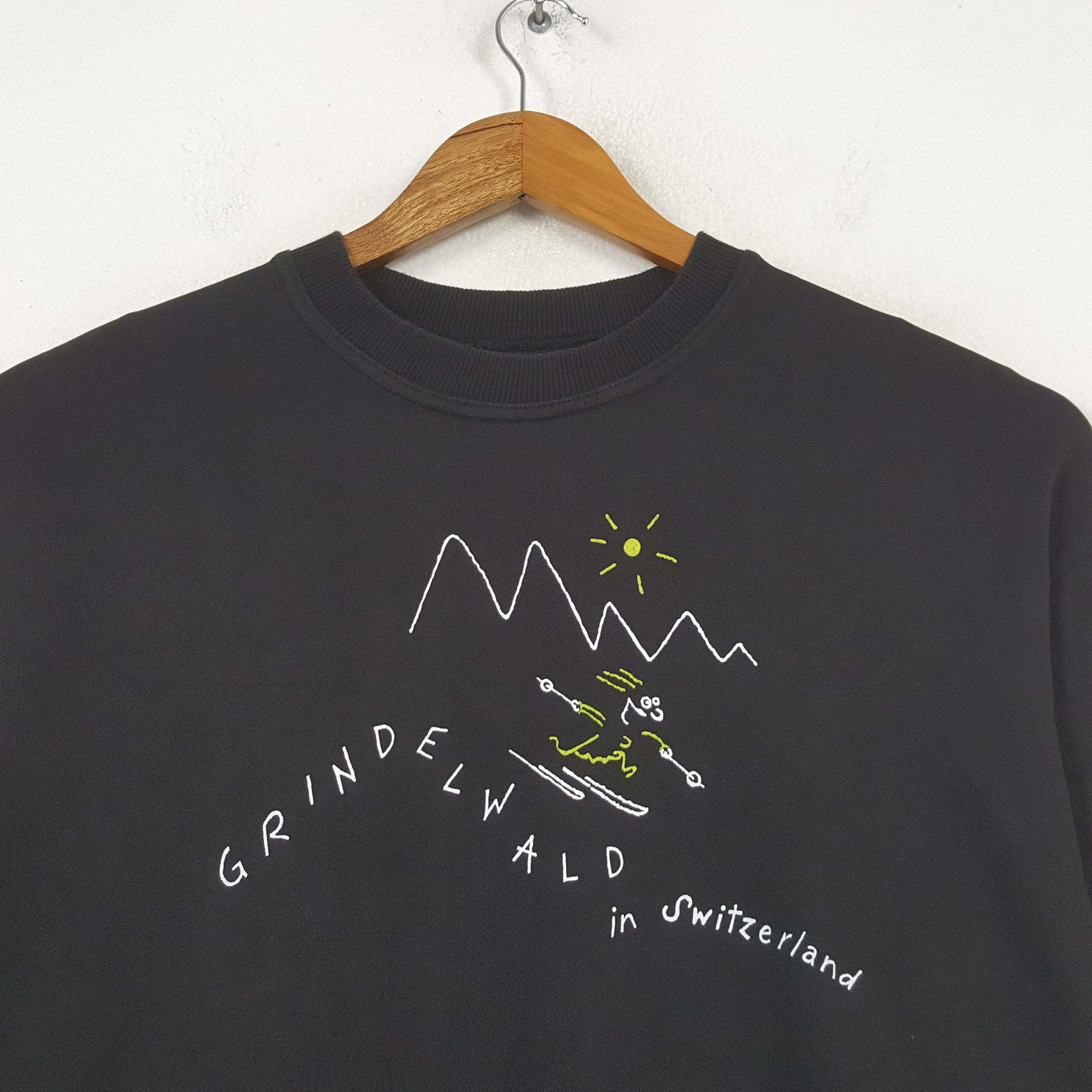 Vintage Vintage GRINDELWALD IN SWITZERLAND Promo Sweatshirt C295N23 Size US M / EU 48-50 / 2 - 2 Thumbnail