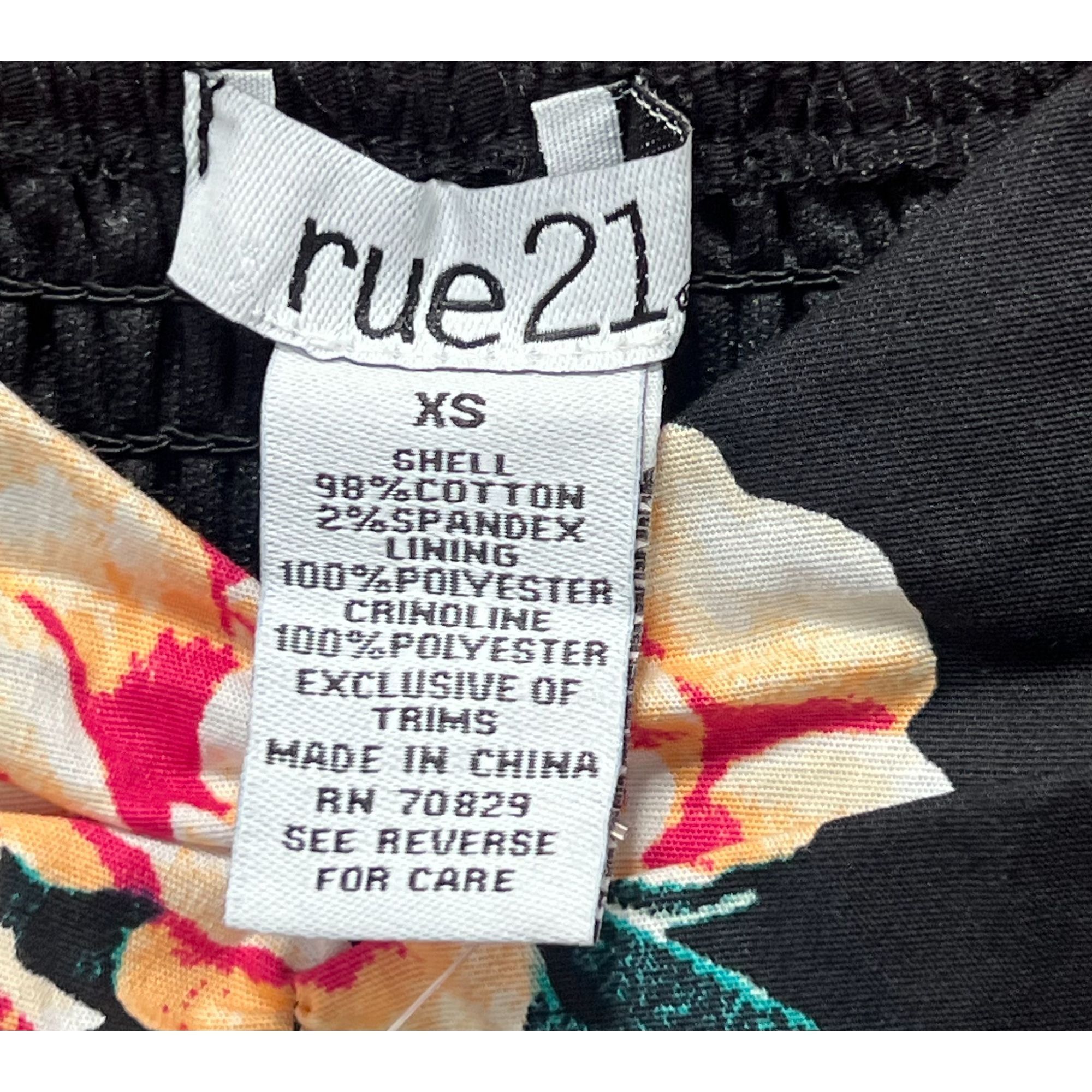 rue21 Rue 21 - Women's Floral Mini Dress - Black - Extra Small Size XS / US 0-2 / IT 36-38 - 10 Thumbnail