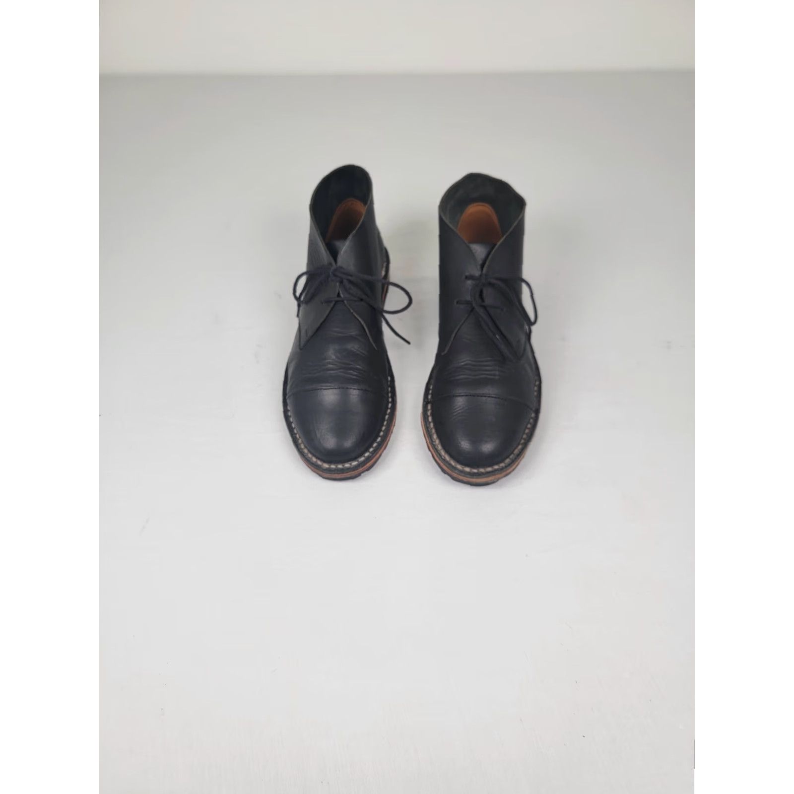 Vintage Steve Mono Boot Men 7.5 M Black Leather Hand Crafted Ankle Bootie Size US 8 / EU 41 - 2 Thumbnail