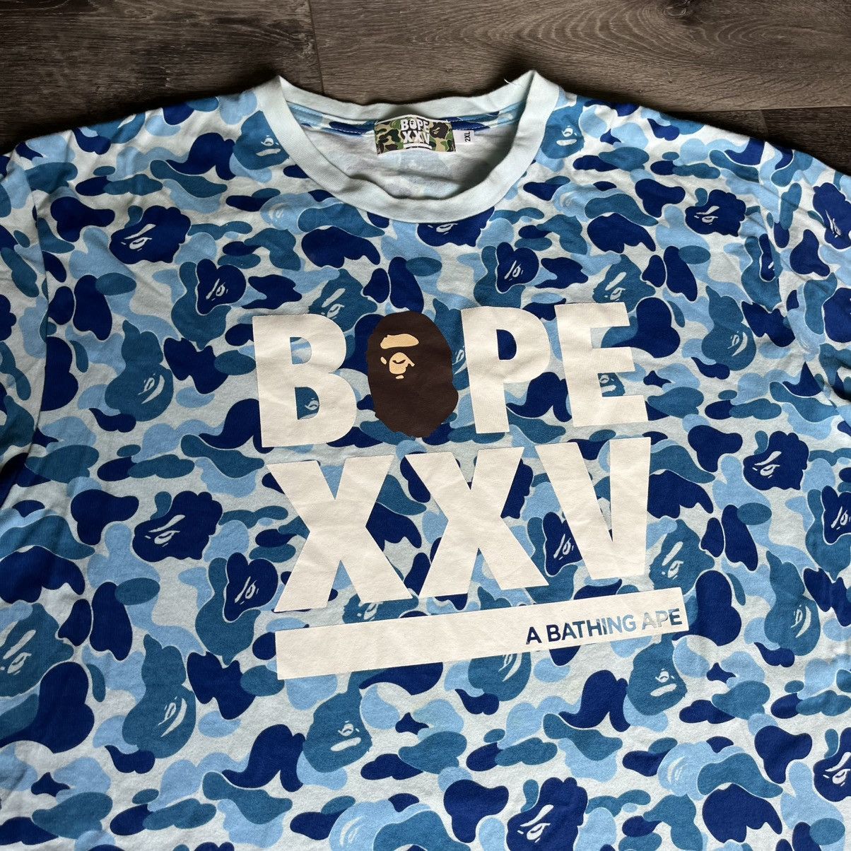 Bape A Bathing Ape Bape XXV ABC Camo Blue 25th Anniversary Ter Size US XXL / EU 58 / 5 - 4 Thumbnail