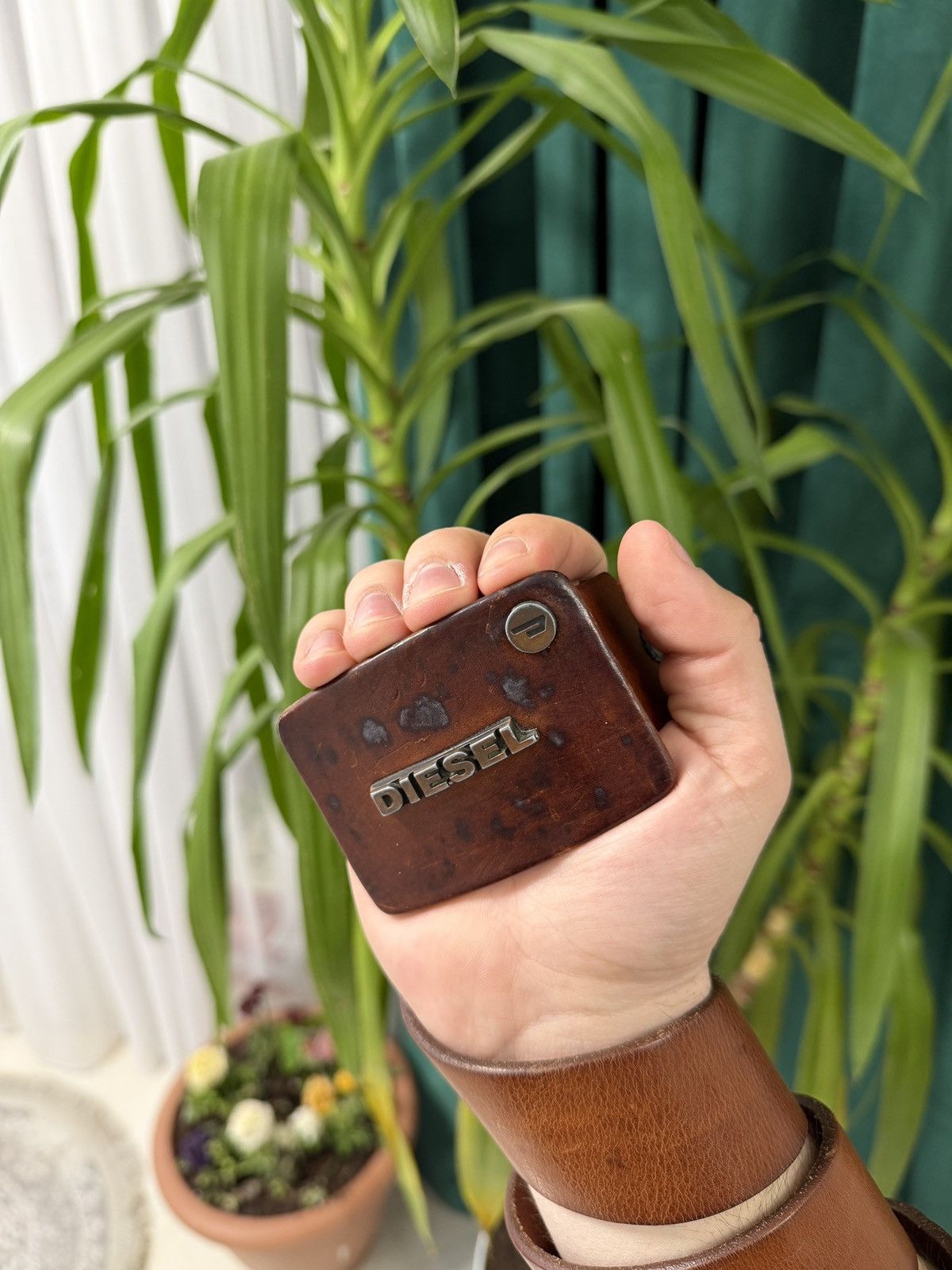 Diesel Diesel Belt vintage opium brown Size 36 - 6 Thumbnail