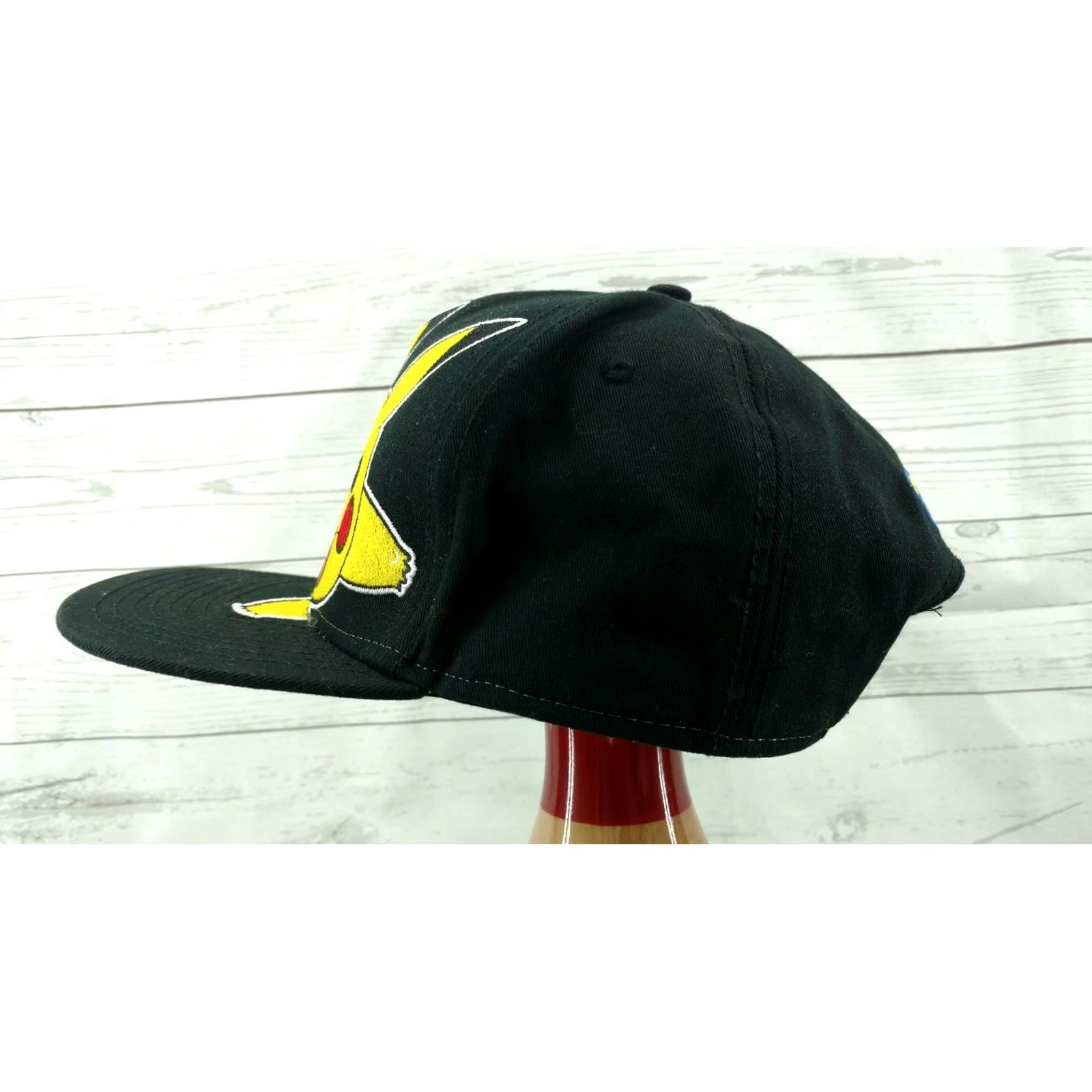Nintendo Pikachu Pokemon Snapback Cap 2015 Nintendo Black Yellow Hat Men Adjustable Baseball Cap Buttoned/Snapback Cap Size ONE SIZE - 4 Thumbnail