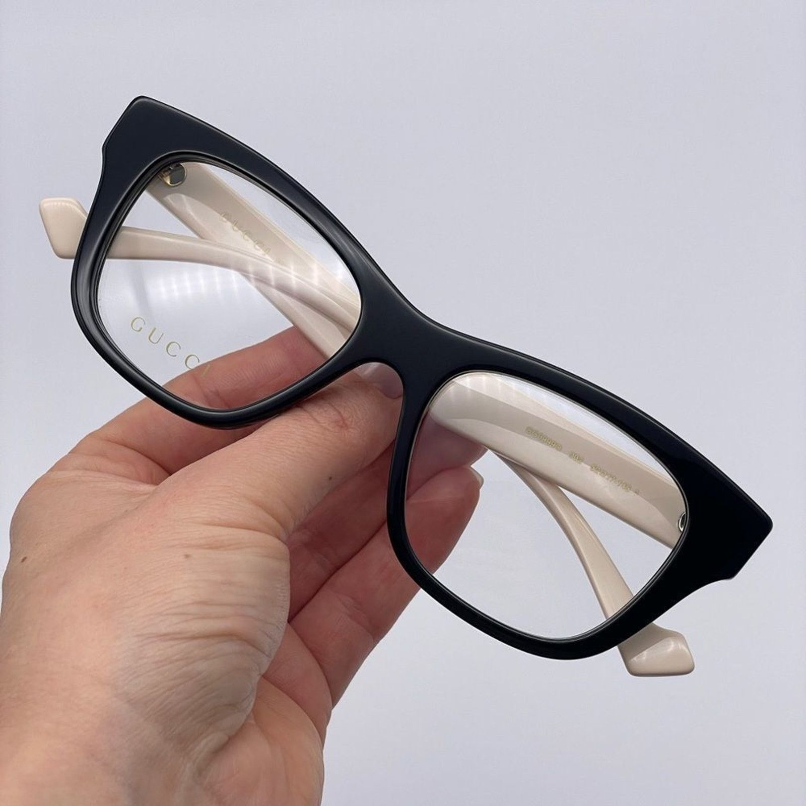 Gucci BRAND NEW GUCCI GG0999O 002 Black/White Transparent Women Size ONE SIZE - 9 Thumbnail