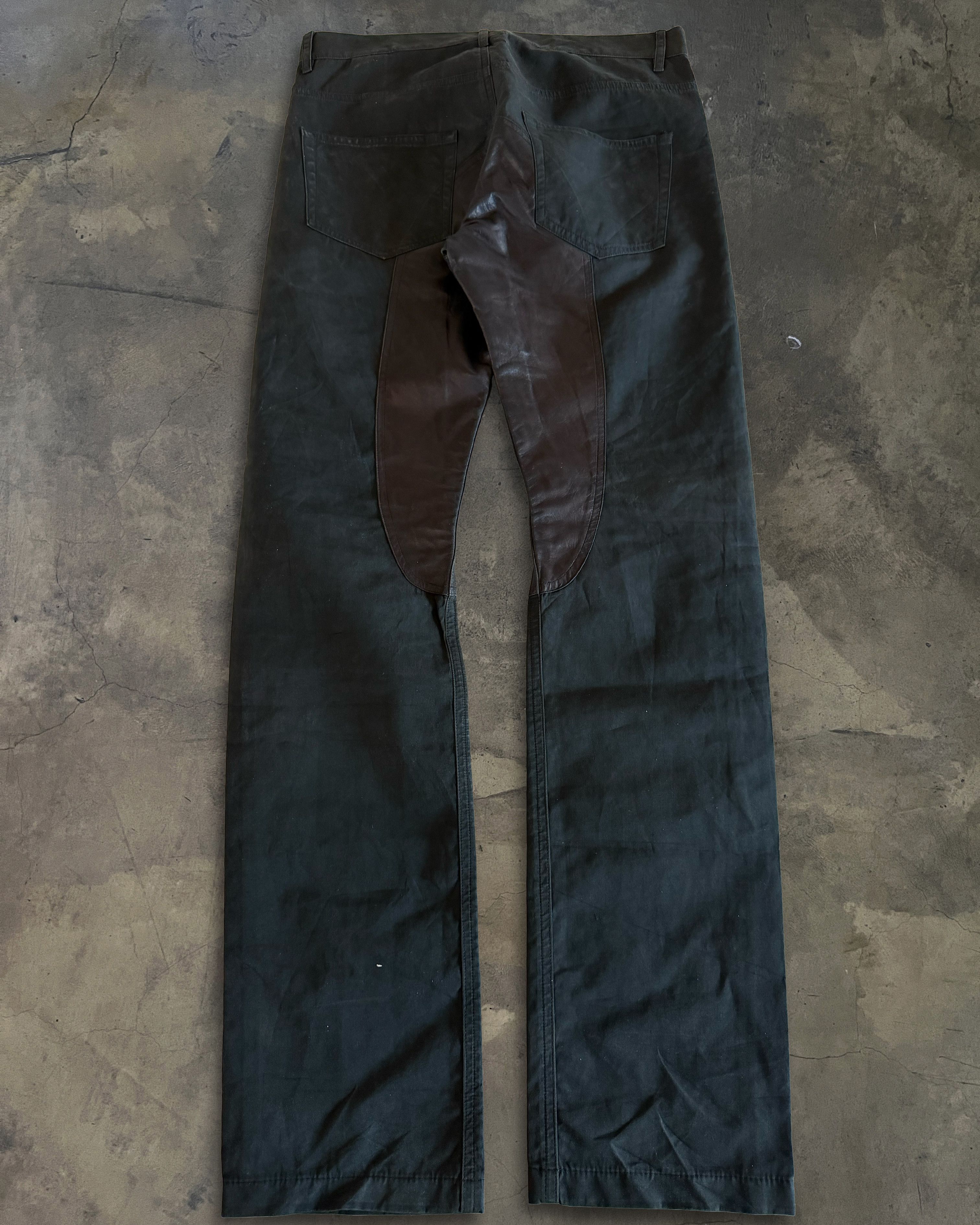 Rick Owens RICK OWENS FW2007 "EXPLODER" MOLESKIN LEATHER PATCH PANTS Size US 30 / EU 46 - 4 Thumbnail