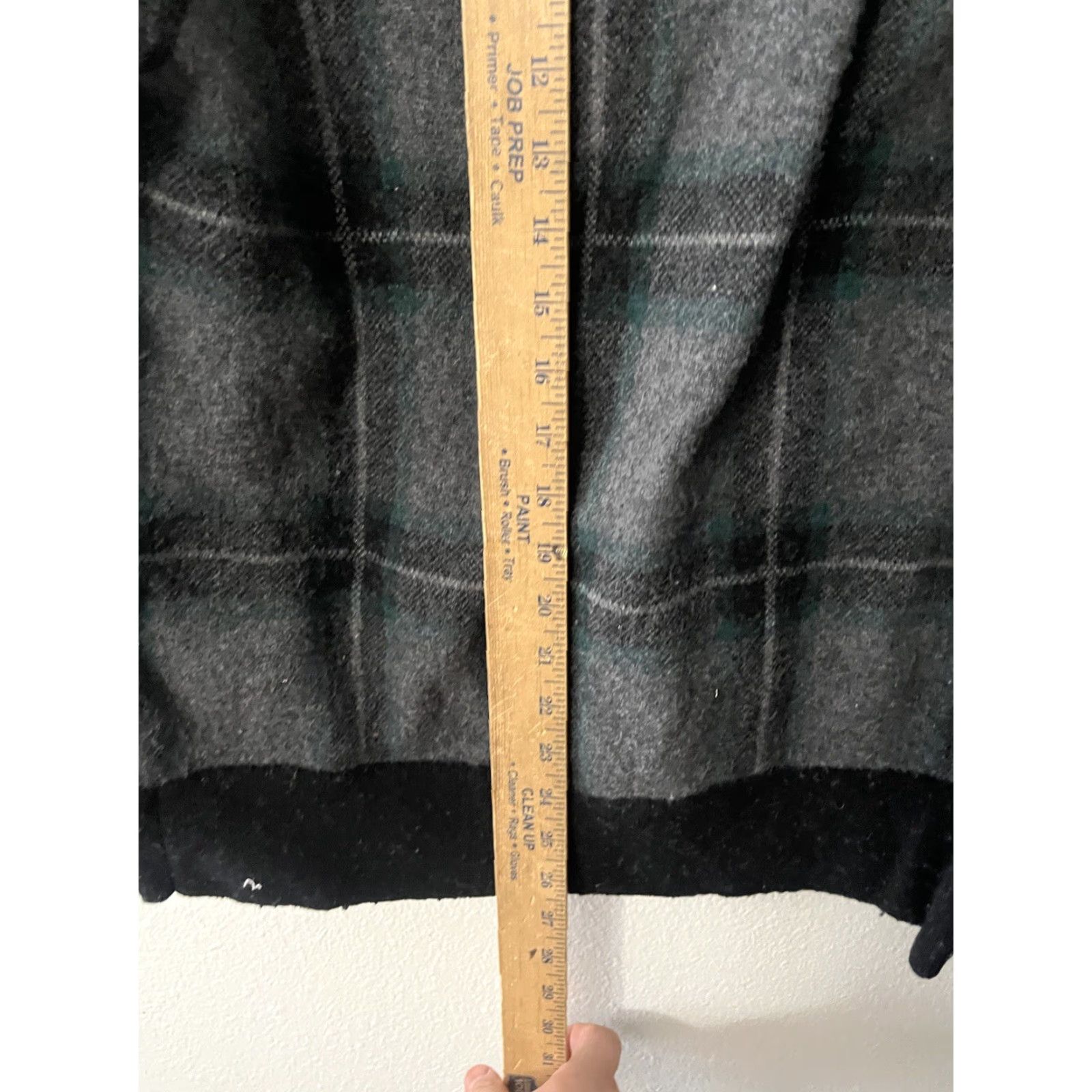 Banana Republic MENS Banana Republic Plaid Bomber Jacket GREEN/BLACK/GREY Large Italian Yarn Size US L / EU 52-54 / 3 - 4 Thumbnail