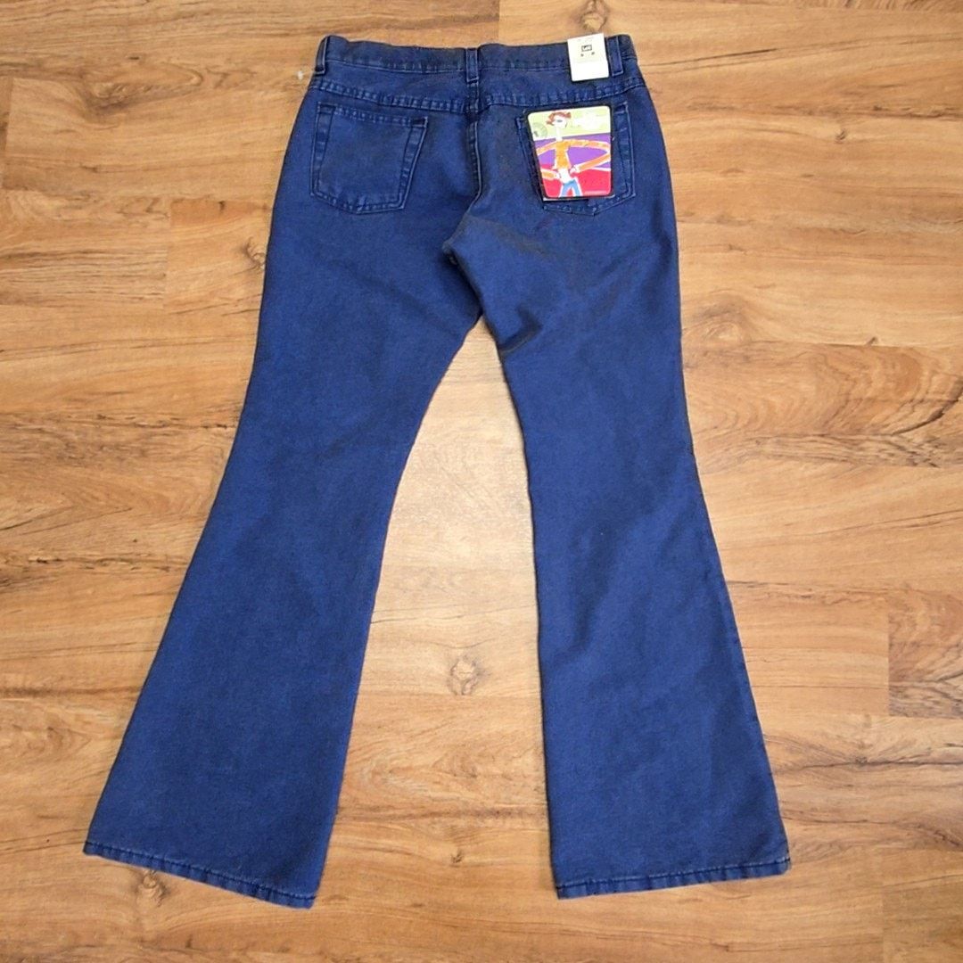 Lee Vintage Lee Dungarees Hipster Jeans Flare Leg Blue Denim 9 M Size 30" / US 8 / IT 44 - 1 Thumbnail