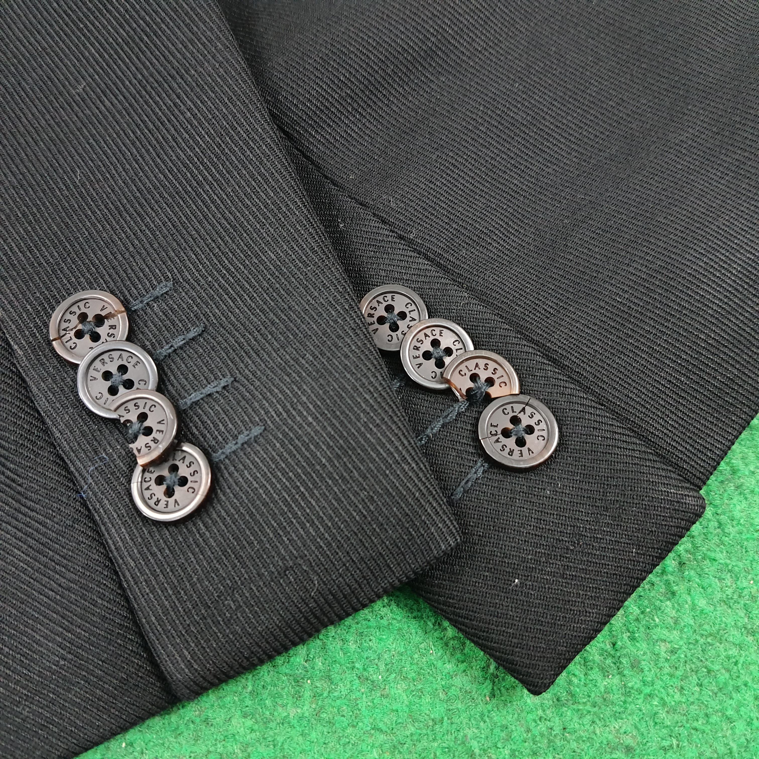 Versace × Vintage Vintage Versace Classic Italian Designer Trench Jacket Size US M / EU 48-50 / 2 - 7 Thumbnail