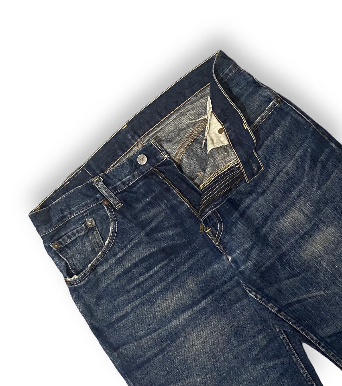 Japanese Brand × Levi's × Vintage Vintage Levis 502 Selvedge 4459 Button Distress Straight d' Size US 33 - 8 Thumbnail