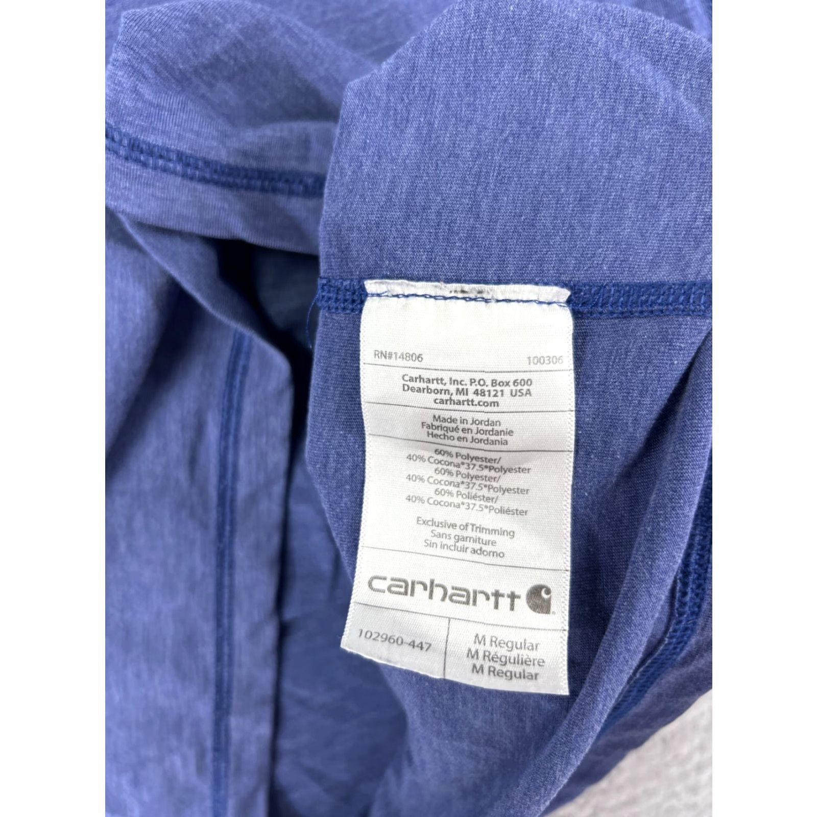 Carhartt VINTAGE Carhartt Shirt Men Medium Blue FORCE Polyester Blend Workwear Crew Short Sleeve Size US M / EU 48-50 / 2 - 4 Thumbnail