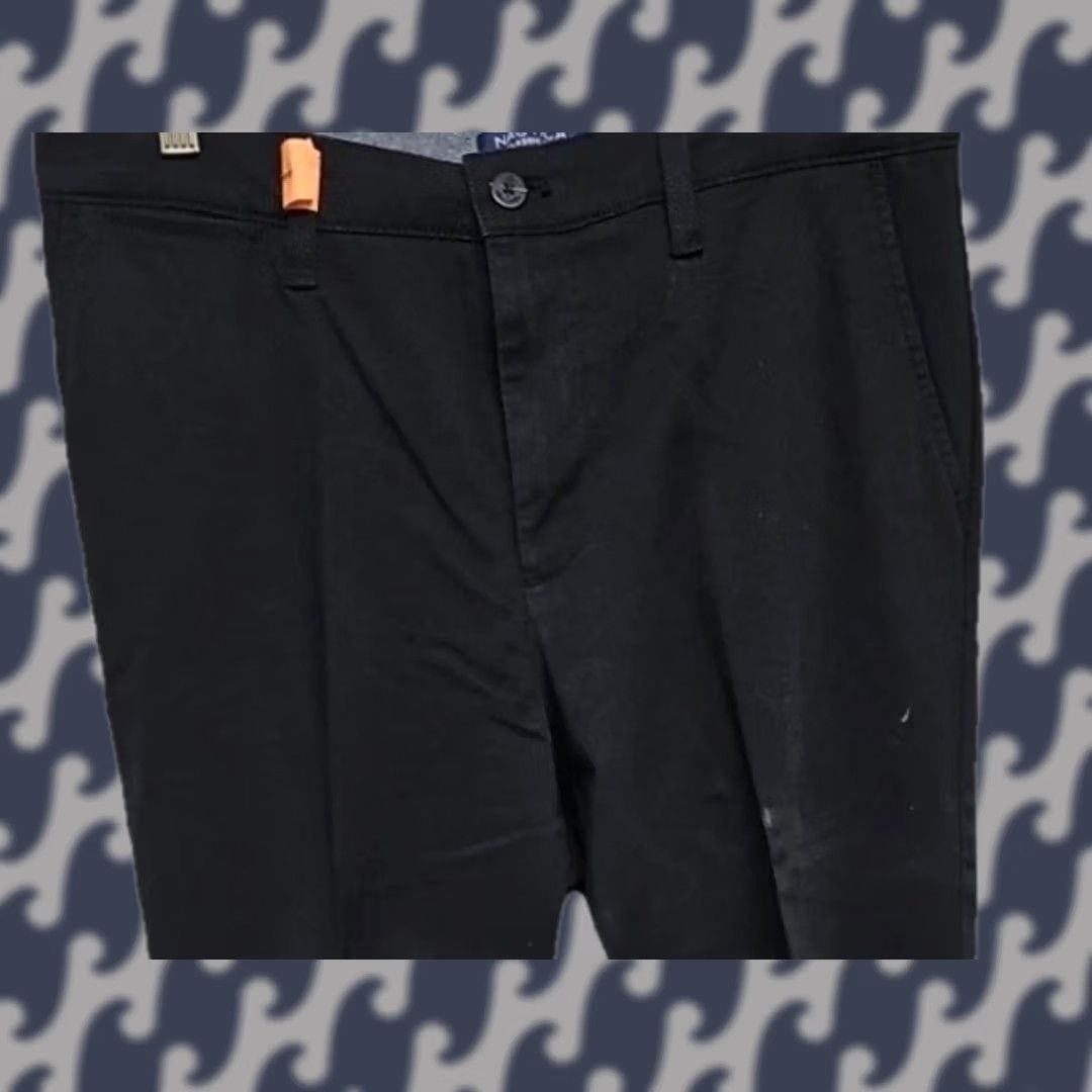 Nautica Nautica Black Stretch Pants Classic Fit Men 30x30 Chino Cotton Casual) Size US 30 / EU 46 - 1 Thumbnail