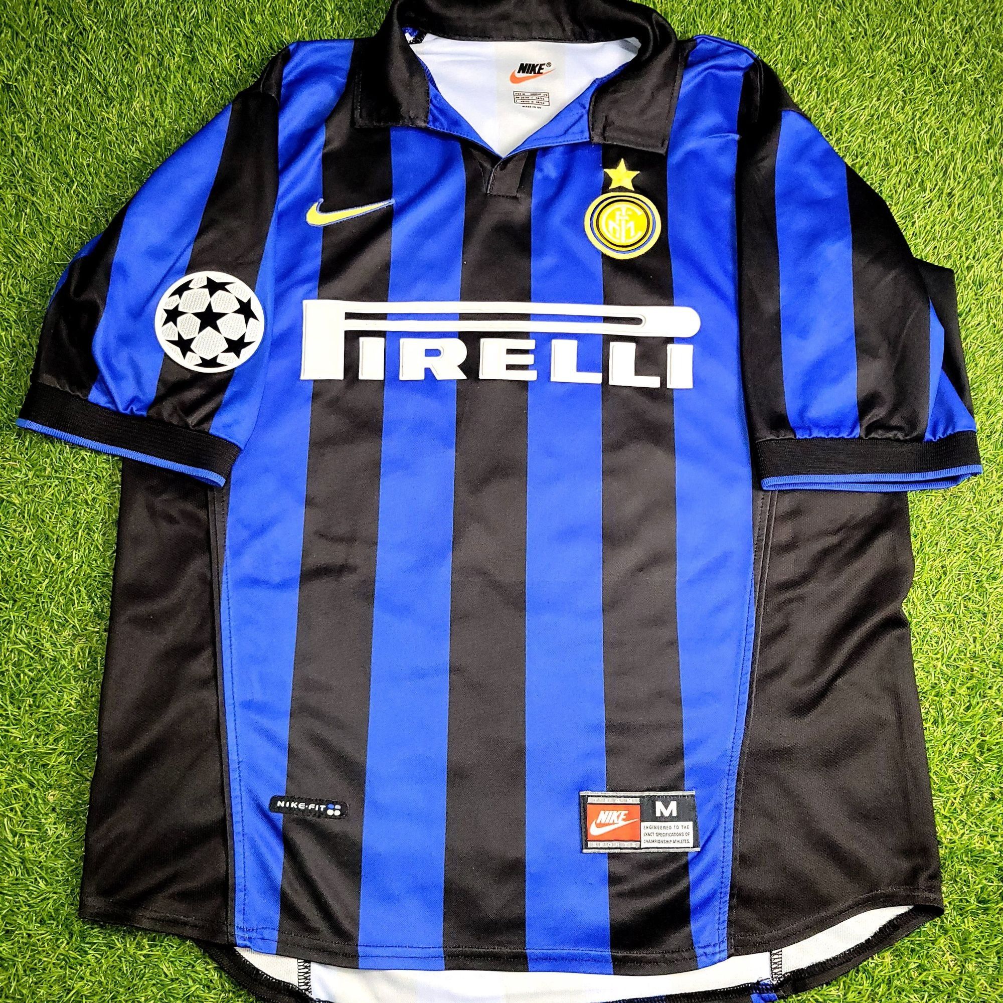 Nike Ronaldo Inter Milan Nike 1998 1999 UEFA Soccer Jersey M Size US M / EU 48-50 / 2 - 2 Thumbnail