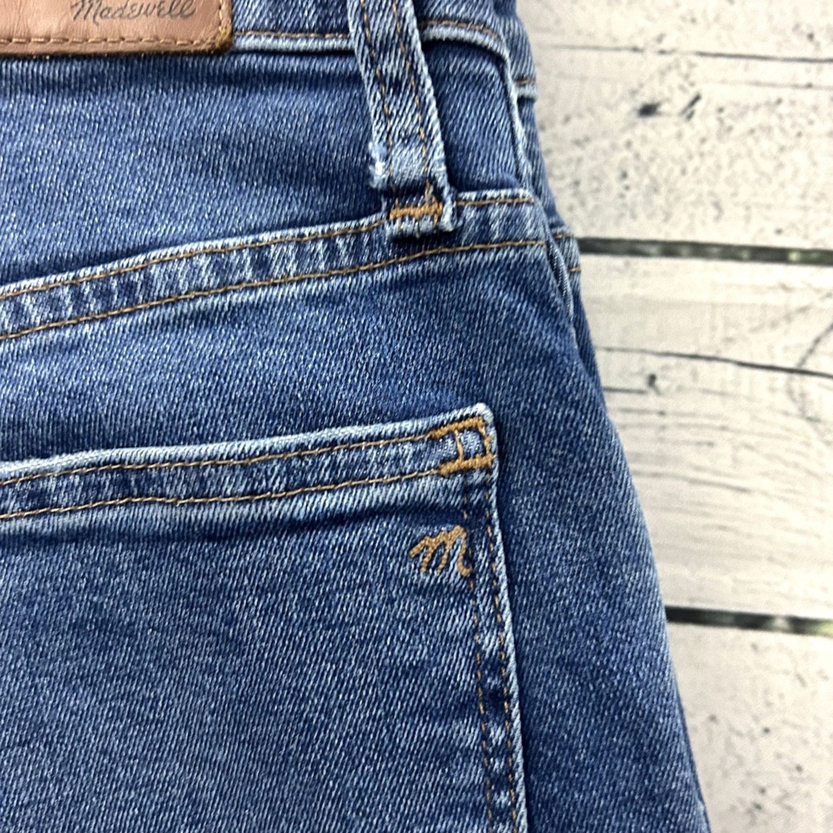 Madewell Madewell 10" Hi-Rise Button Fly Skinny Raw Hem Denim Blue Jeans Women's 27 Jeans Size 27" / US 4 / IT 40 - 3 Thumbnail