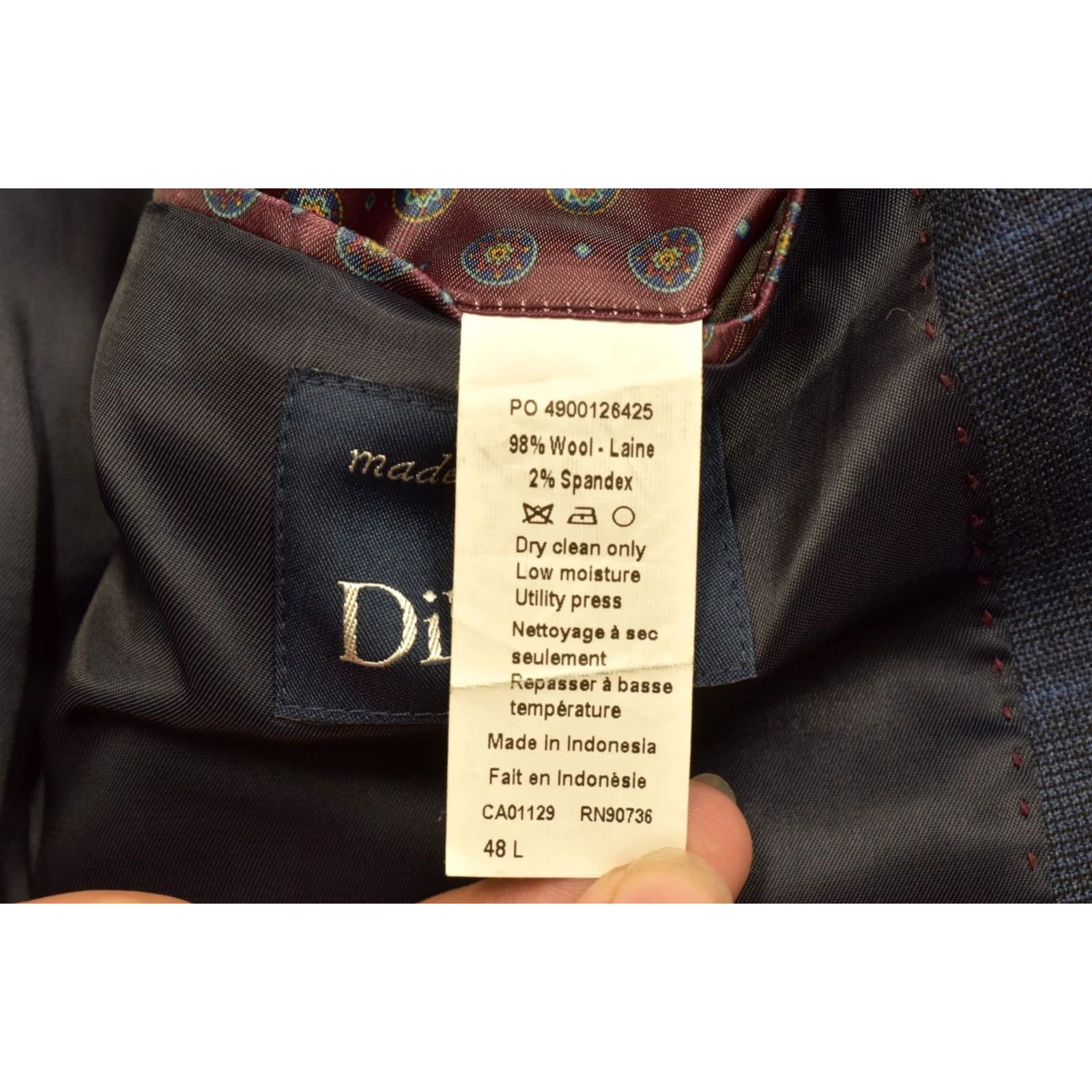 Ralph Lauren Ralph Lauren Men's Blazer Wool Blend Blue Plaid Check 48L Two Button Notch Lapel Long 4-Button Sleeve Inner Pockets Vintage? No Size 48R - 5 Thumbnail