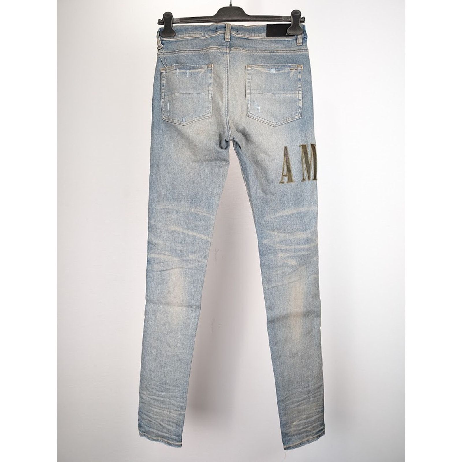 Amiri o1rshd1 Core Applique Jeans in Clay Indigo Size US 33 - 11 Thumbnail