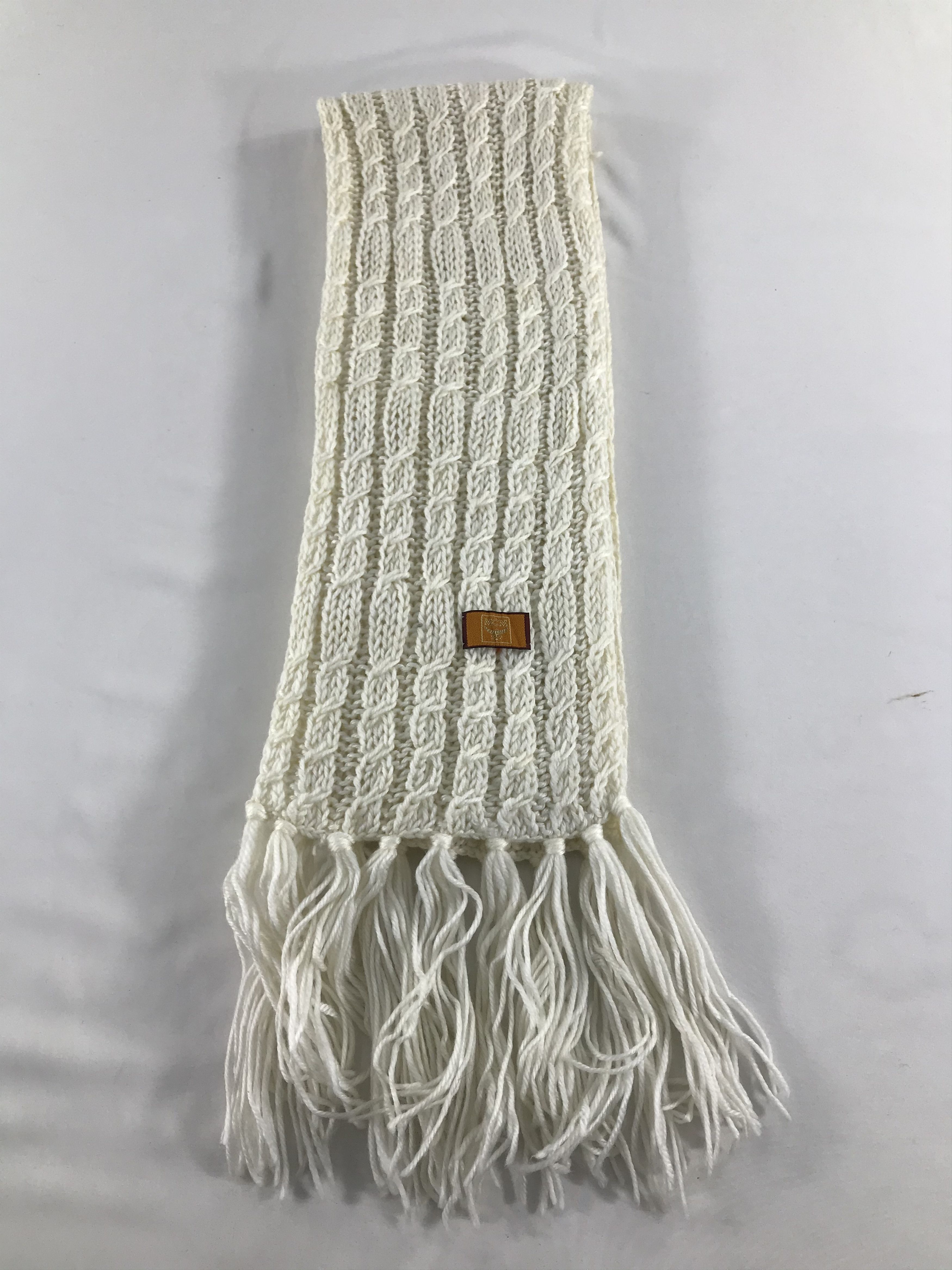 MCM MCM Cable Knit Wool Scarf Muffler V307 Size ONE SIZE - 2 Thumbnail