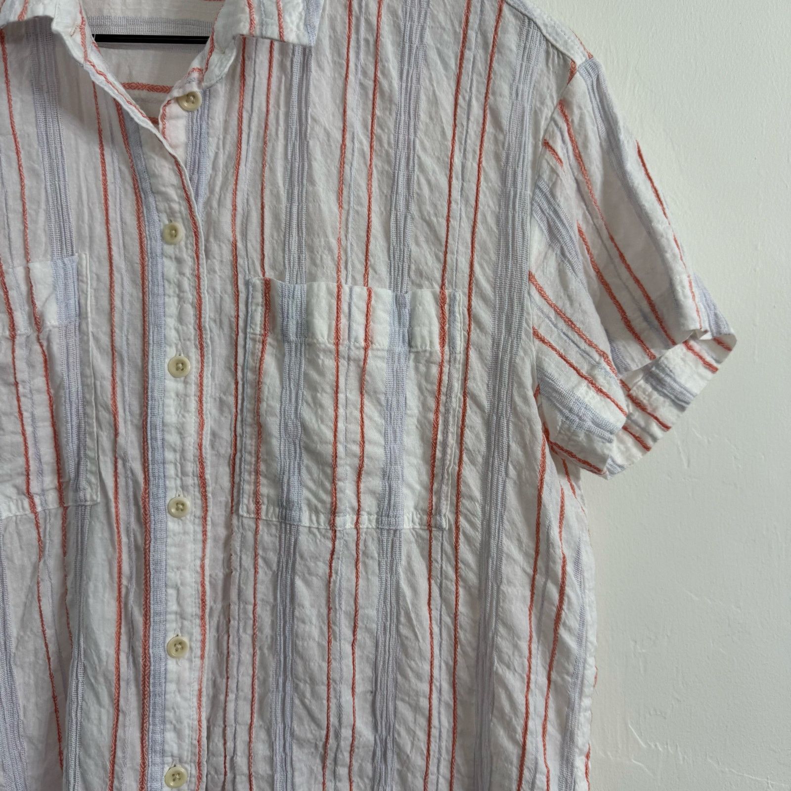Madewell Madewell Beachside Seersucker Stripe Shirt Button Down XXS Size XXS / US 00 / IT 34 - 4 Thumbnail