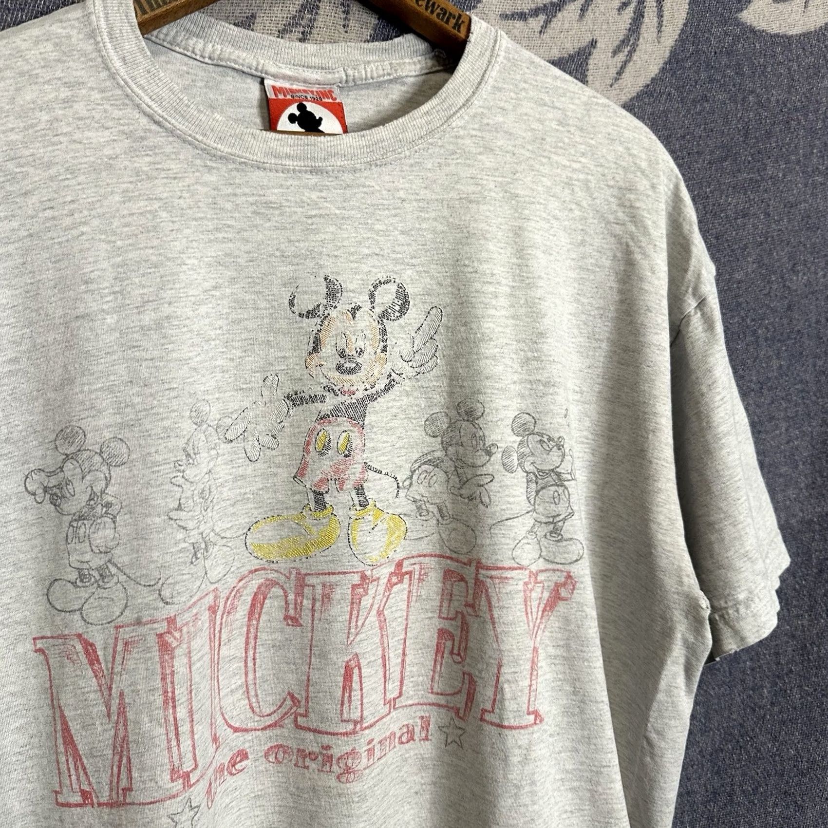 Disney VINTAGE Disney Mickey-Mouse The Original 90s Graphic Print T-Shirt Gray Large Mens Size US L / EU 52-54 / 3 - 2 Thumbnail