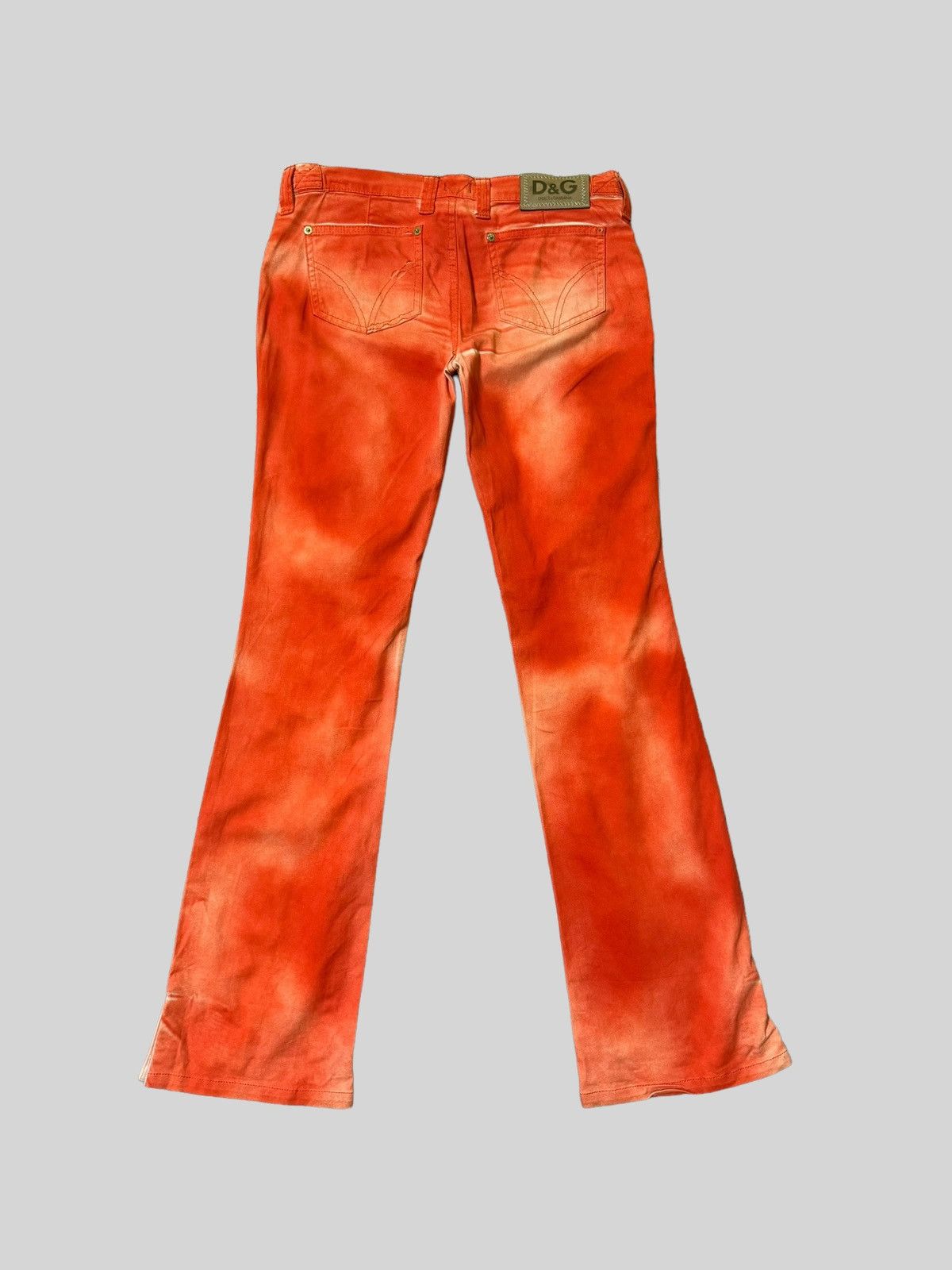 Dolce & Gabbana Flared Orange Claw Mark Dolce & Gabanna Pants. Size 29" - 2 Thumbnail