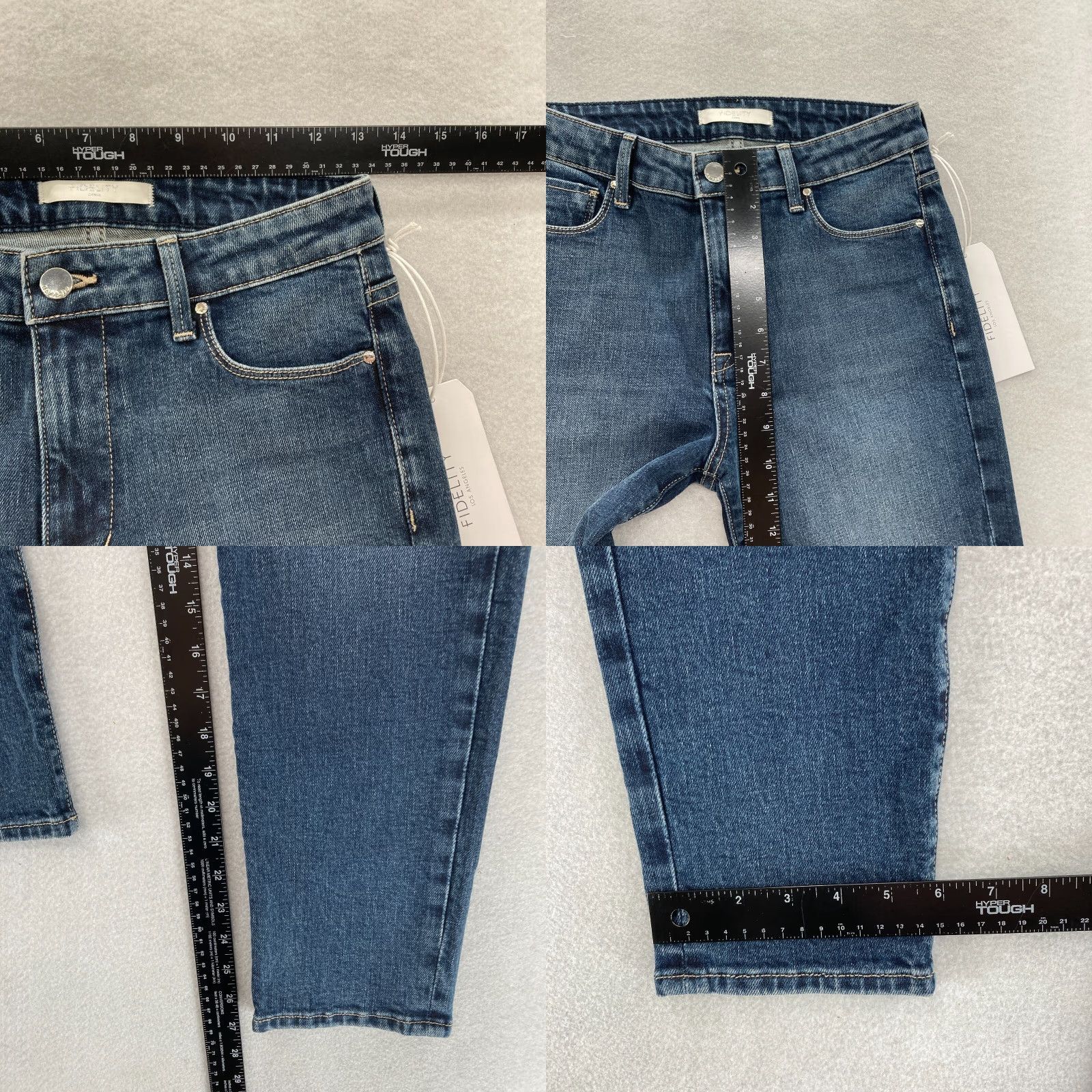 Vintage Fidelity Denim Jeans Women 26 Cher Slim Ankle Bristol Blue Stretch Denim NWT Size 26" / US 2 / IT 38 - 8 Thumbnail