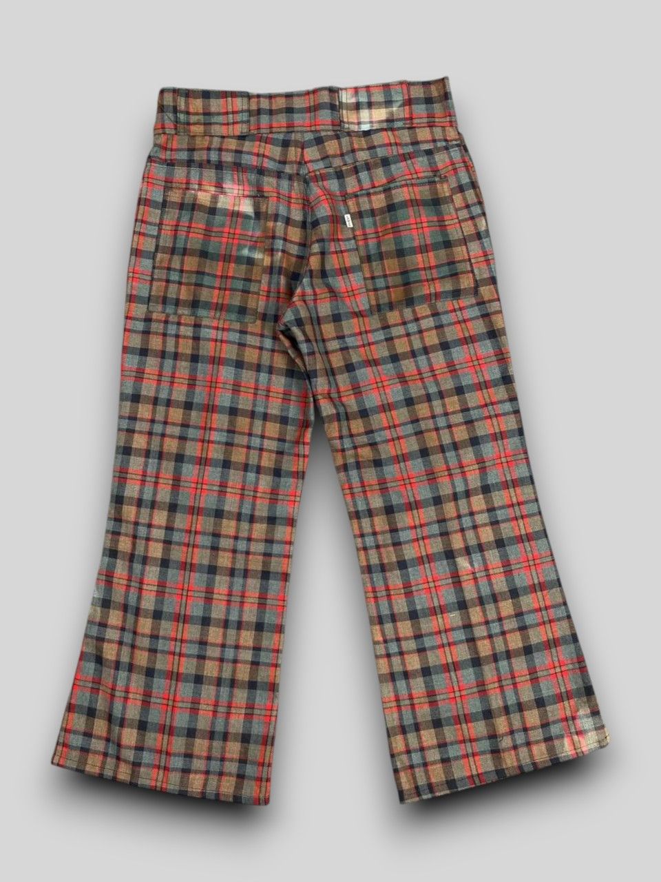 Levi's vintage 70s levis sta prest checkered flare denim sunfaded Size US 32 / EU 48 - 2 Thumbnail