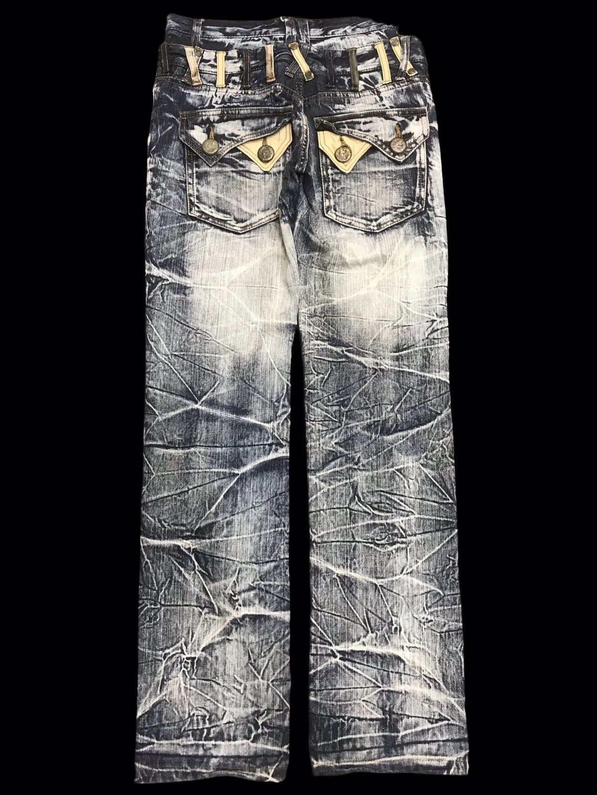 Seditionaries 💥DOUBLE WAIST💥BLOW BY BLUE CRAZY FADES SLIM DENIM F309 Size US 29 - 2 Thumbnail