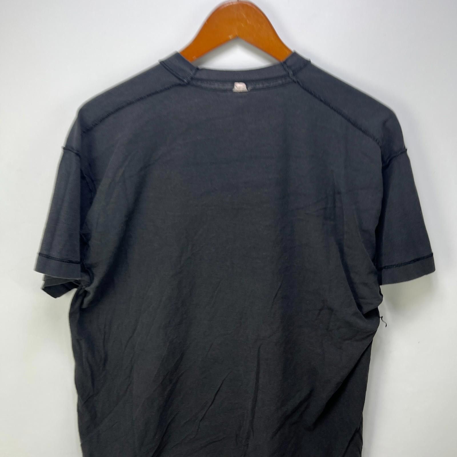 Fruit Of The Loom Vintage Faded Black Single Stitch Inside Out T Shirt Blank Size US XL / EU 56 / 4 - 7 Thumbnail