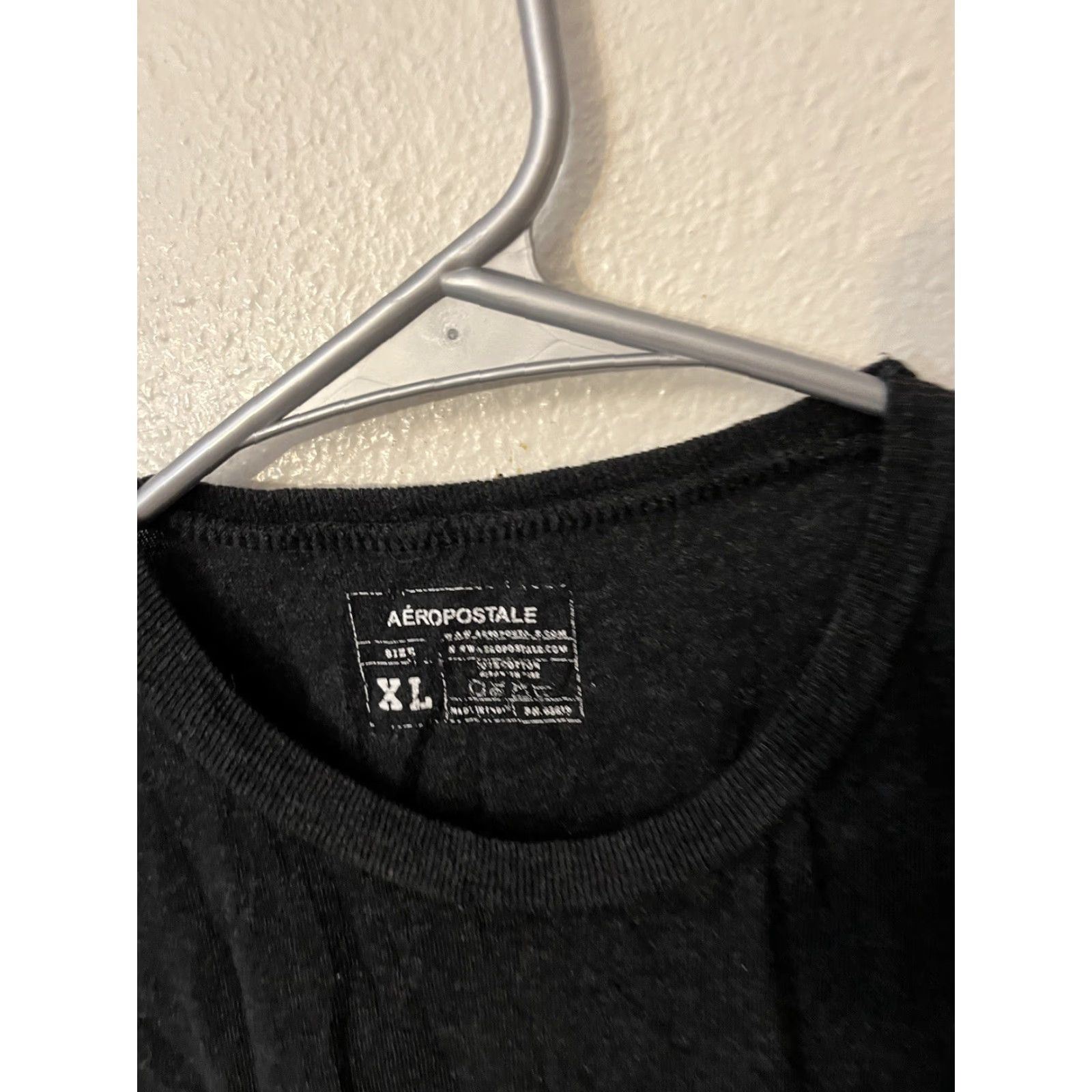 Aeropostale VINTAGE Aeropostale Solid Tee Mens T-Shirt XL Black Men Sleepwear Size US XL / EU 56 / 4 - 2 Thumbnail