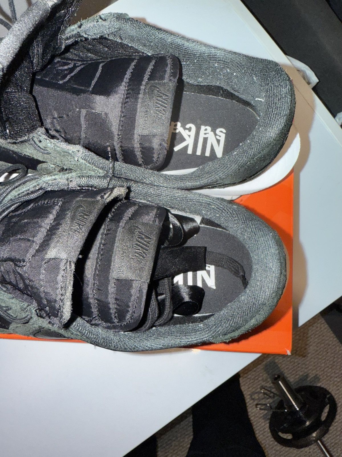 Nike × Sacai Nike Sacai LD Waffle Black Nylon Size US 12 / EU 45 - 5 Thumbnail