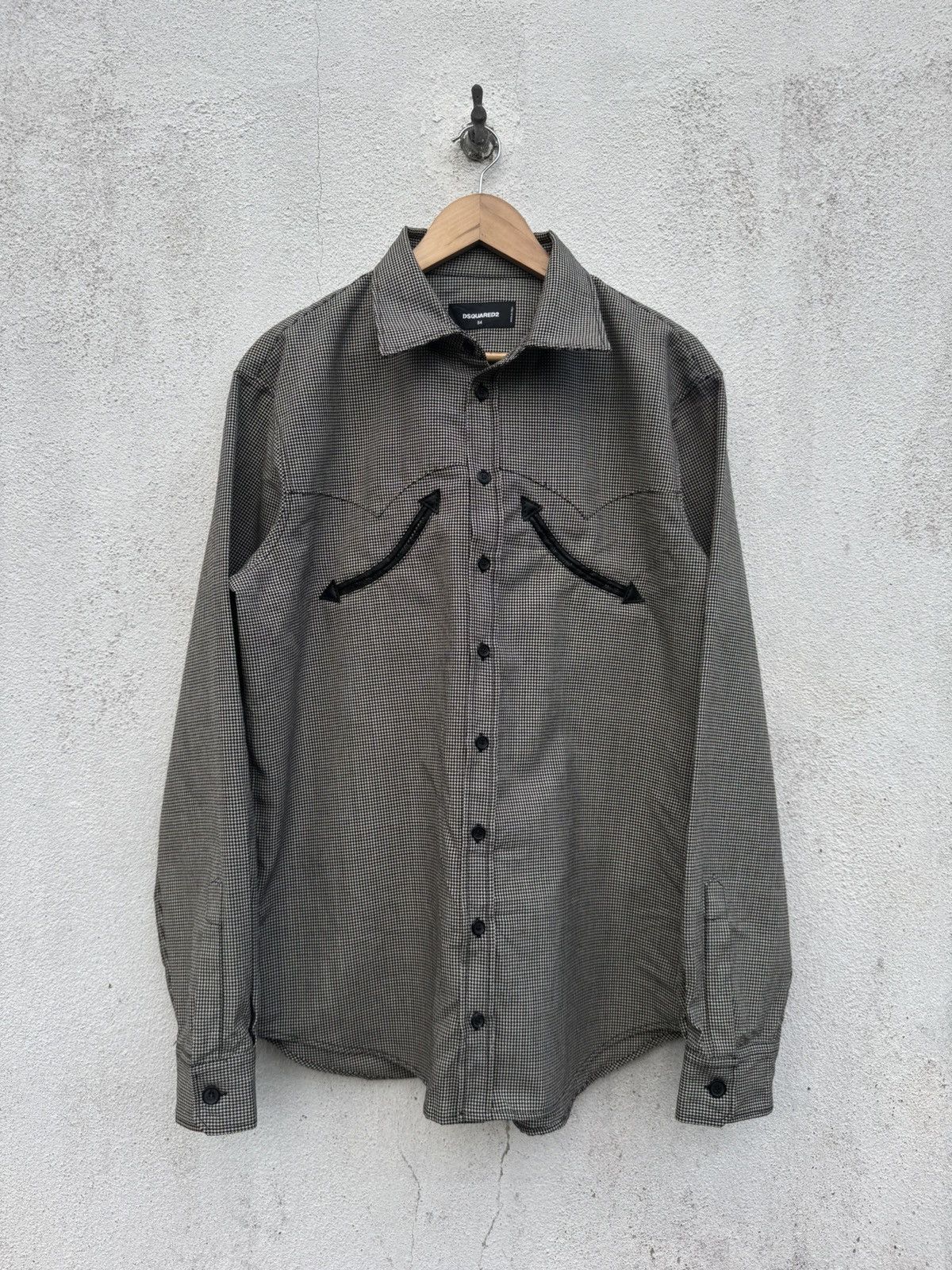 Dsquared2 2000s Archival Dsquared2 Multi Textured Button Shirt Size US L / EU 52-54 / 3 - 1 Thumbnail