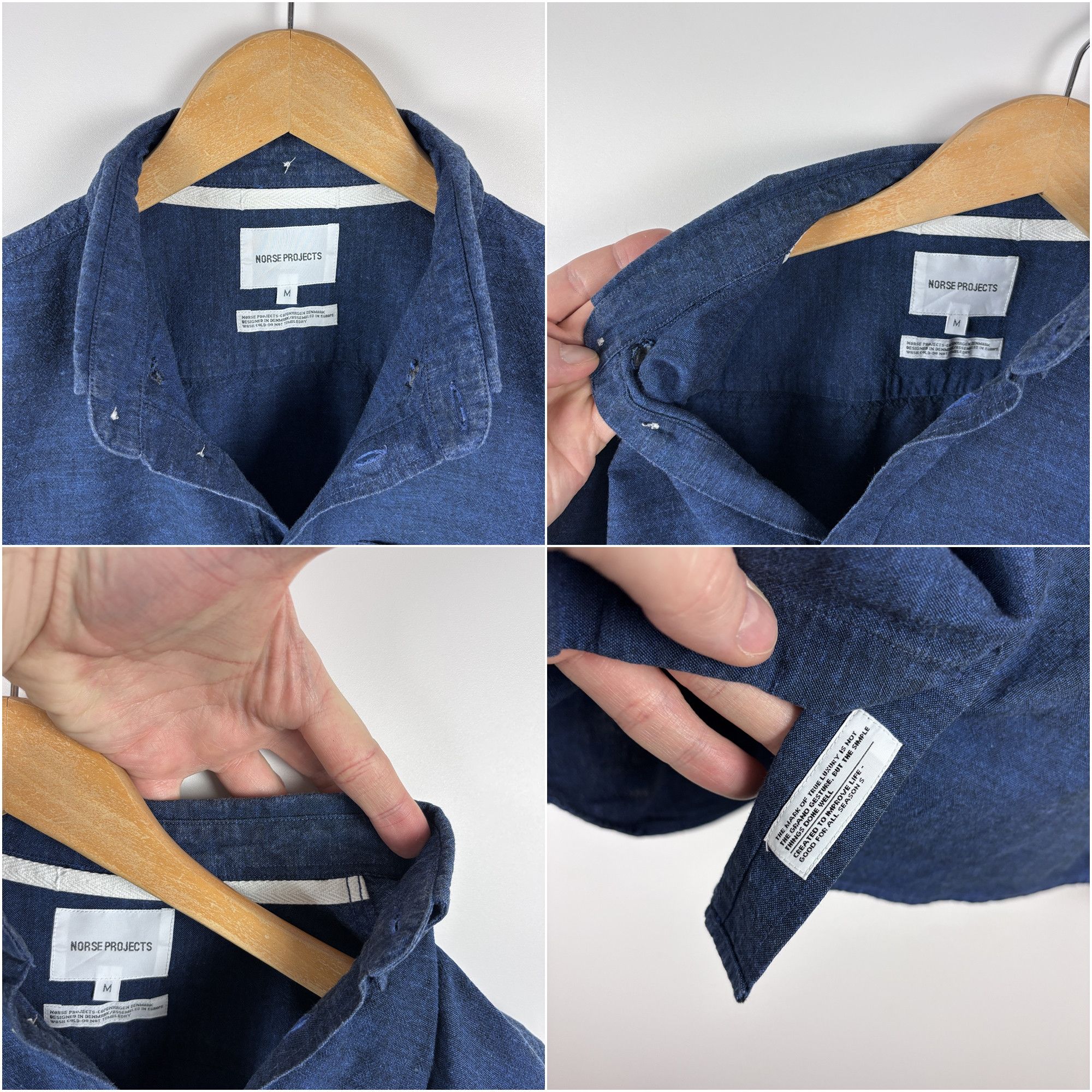 Norse Projects Norse Projects Anton Chambray Button Up Shirt Mens Size M Size US M / EU 48-50 / 2 - 7 Thumbnail